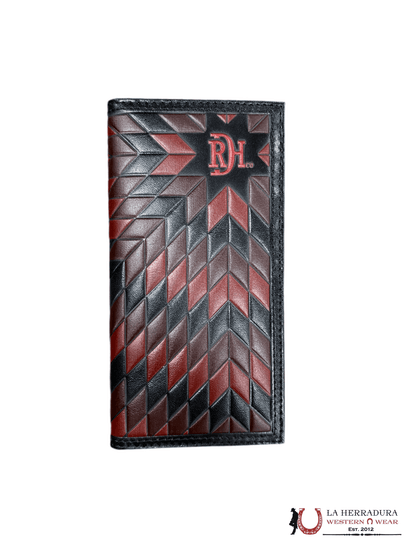 RDH BLACK & RED LEATHER RODEO WALLET- 24068876W6