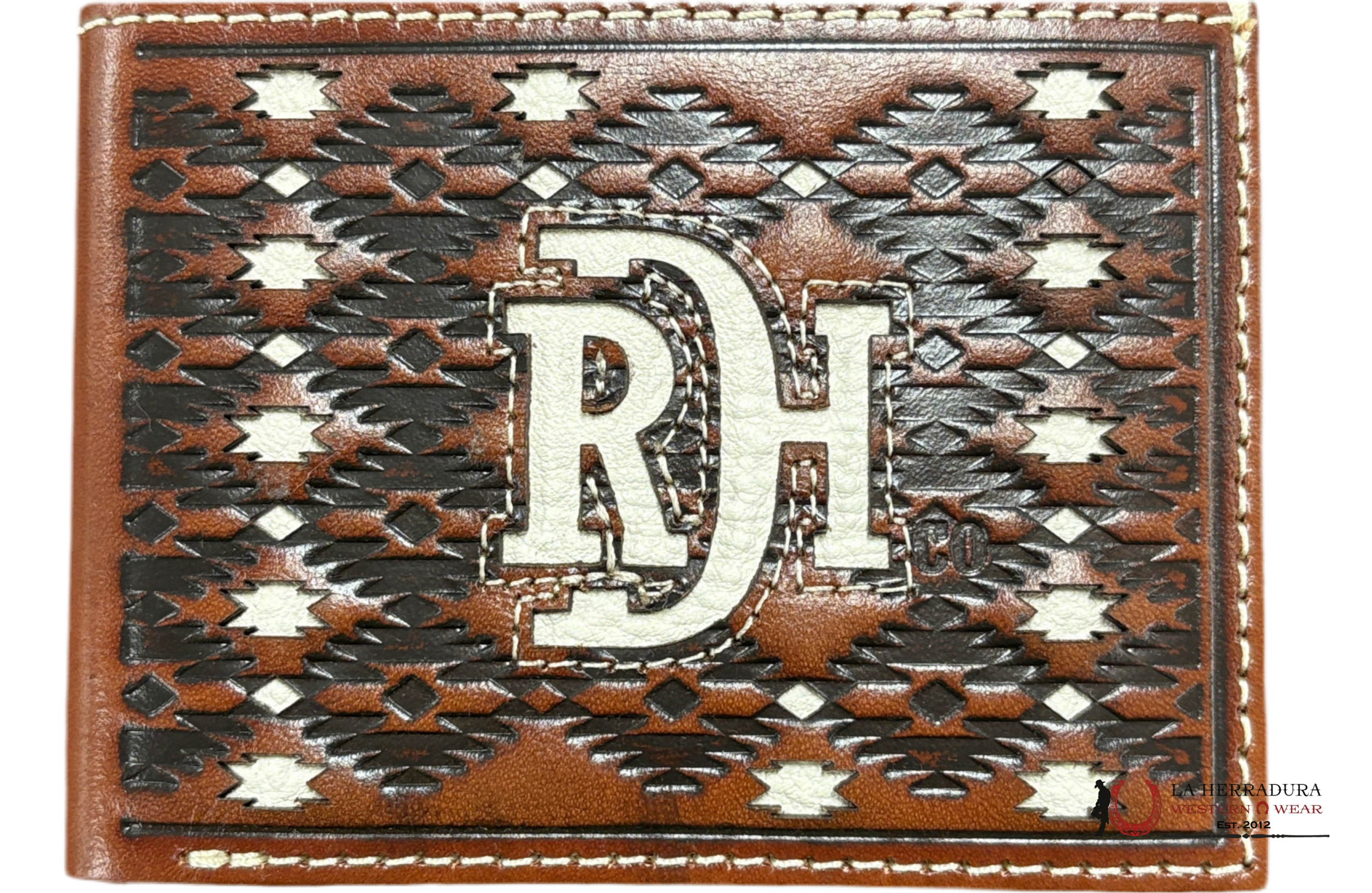 RDH BROWN AND WHITE BIFOLD WALLET- 23225881W9 ACCESORIOS