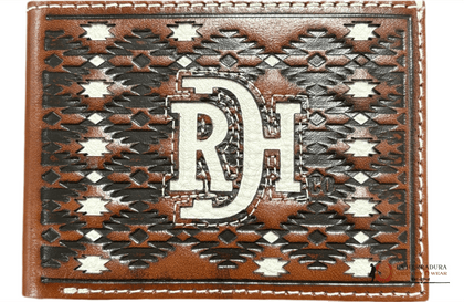 RDH BROWN AND WHITE BIFOLD WALLET- 23225881W9