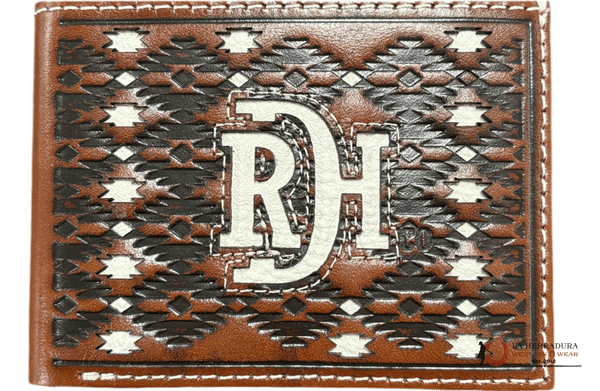 CARTERA DOBLE RDH BLANCA Y MARRÓN - 23225881W9