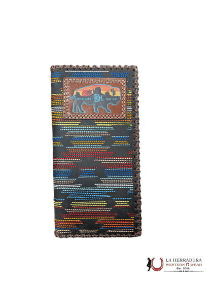 RDH BROWN LEATHER COLORFUL RODEO WALLET- 23225876W8