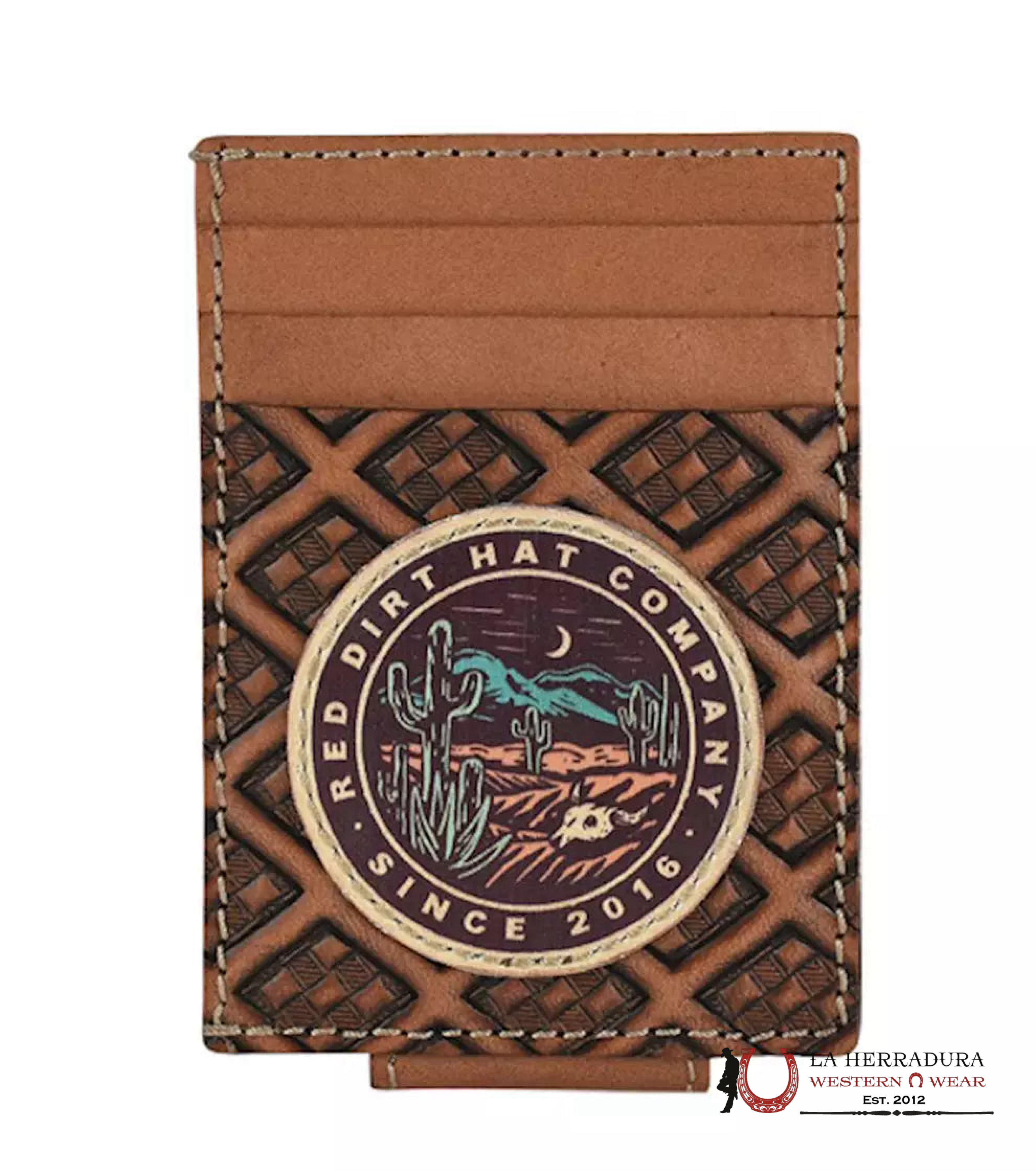 RDH BROWN LEATHER LOGO CARD CASE W/MAGNETIC CLIP WALLET- 23111875M9 ACCESORIOS