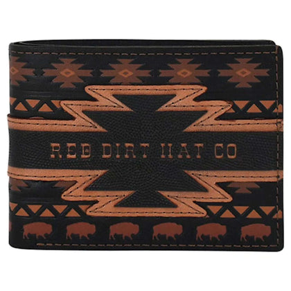 RDH MENS AZTEC LEATHER BIFOLD WALLET- 24068881W5