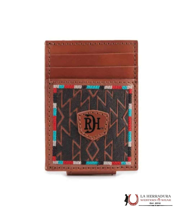 RDH TARJETERO DE CUERO MARRÓN PARA HOMBRE CON CLIP MAGNÉTICO - 23111875M11