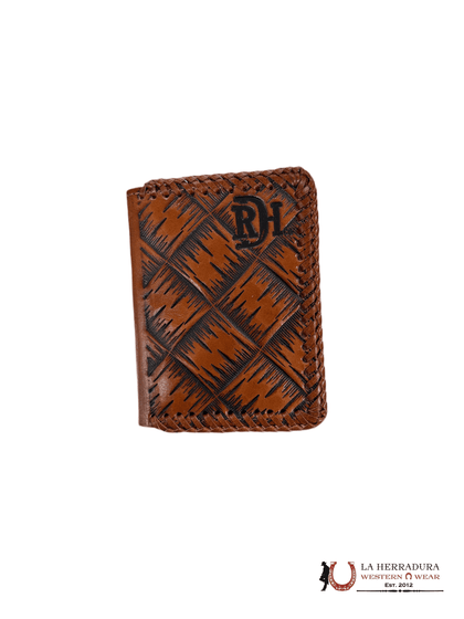 RDH MENS BROWN LEATHER TRIFOLD WALLET- 23225897W7