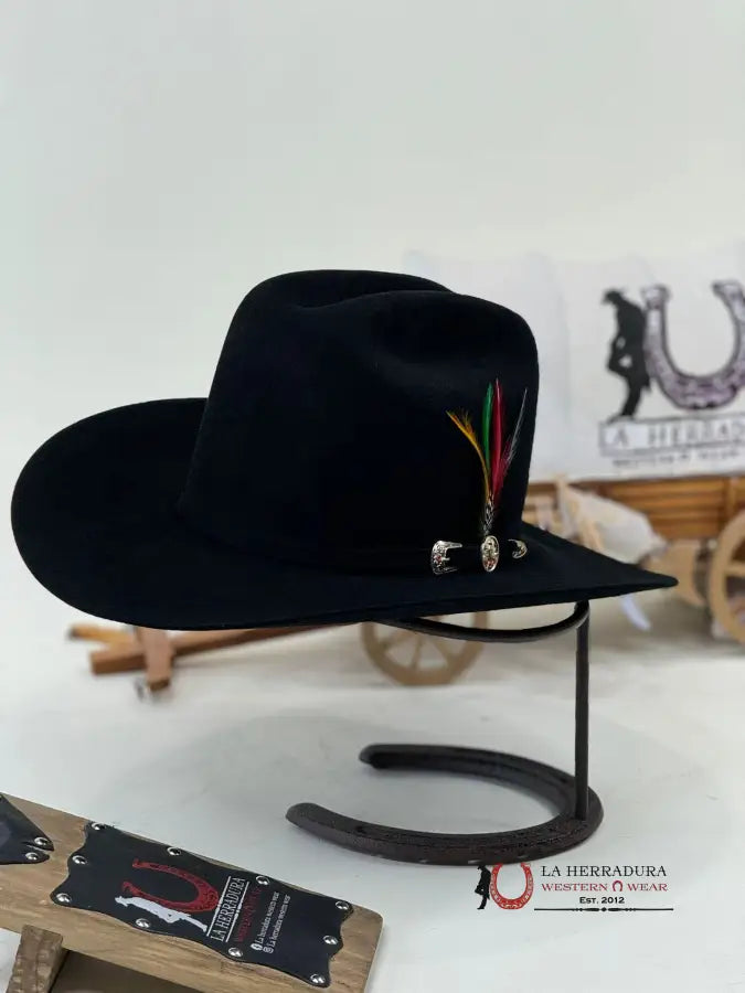 Rdr 6X Black Copa Alta Virgen De Guadalupe Felt Hat Guadalupana Tejana