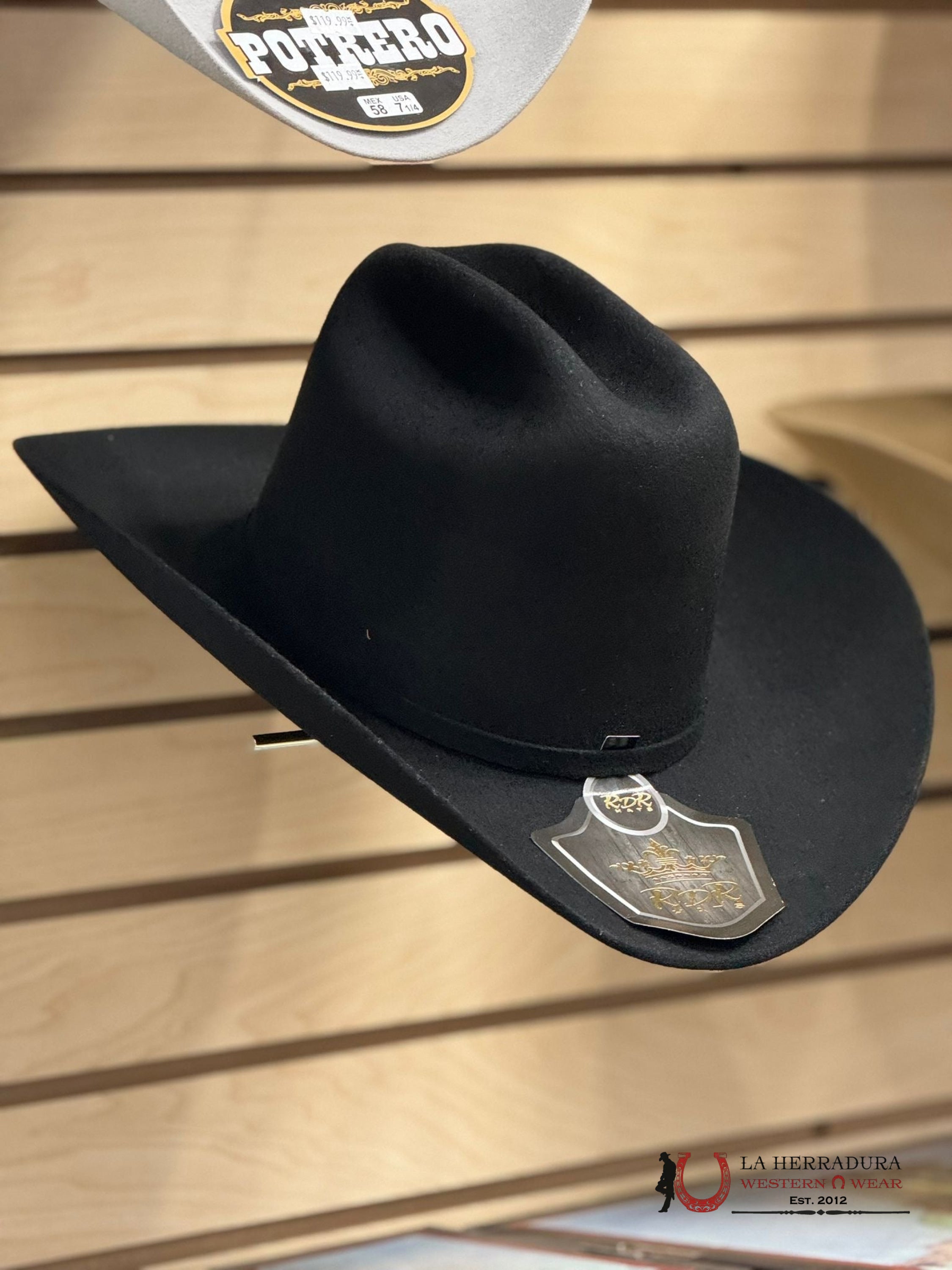 Rdr Black Felt Hat 4X Tejana