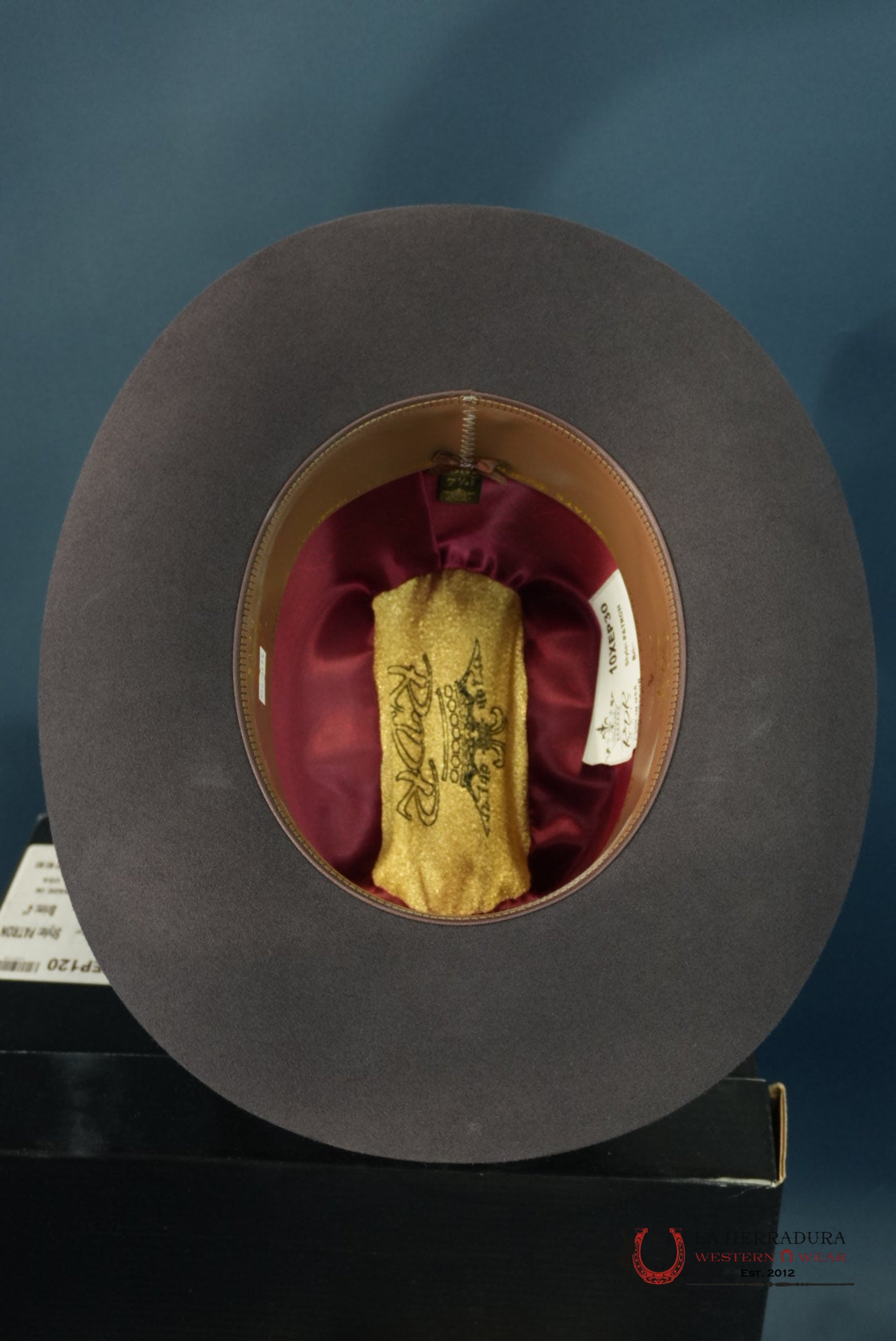 RDR 10X CHARCOAL EL PATRON TALL CROWN FELT HAT TEJANA