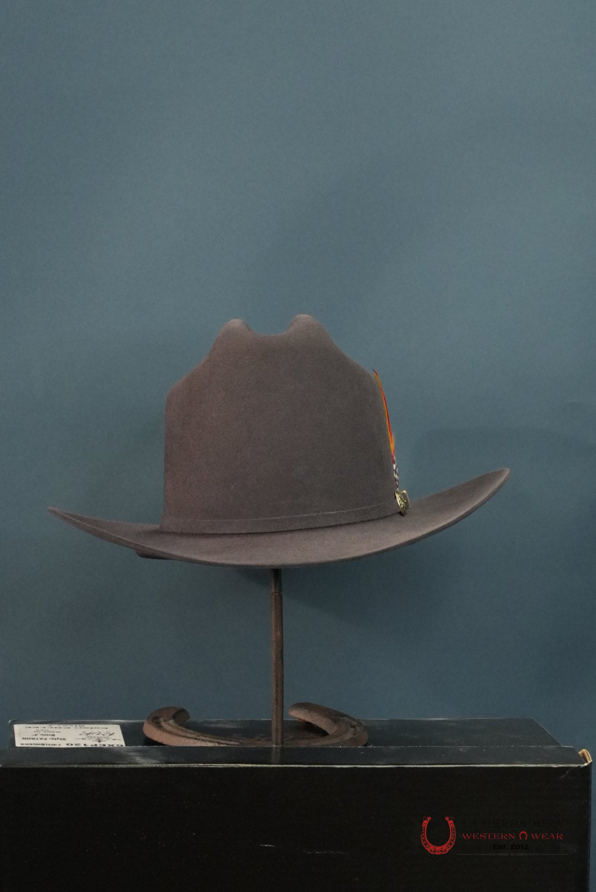 RDR 10X CHARCOAL EL PATRON TALL CROWN FELT HAT TEJANA
