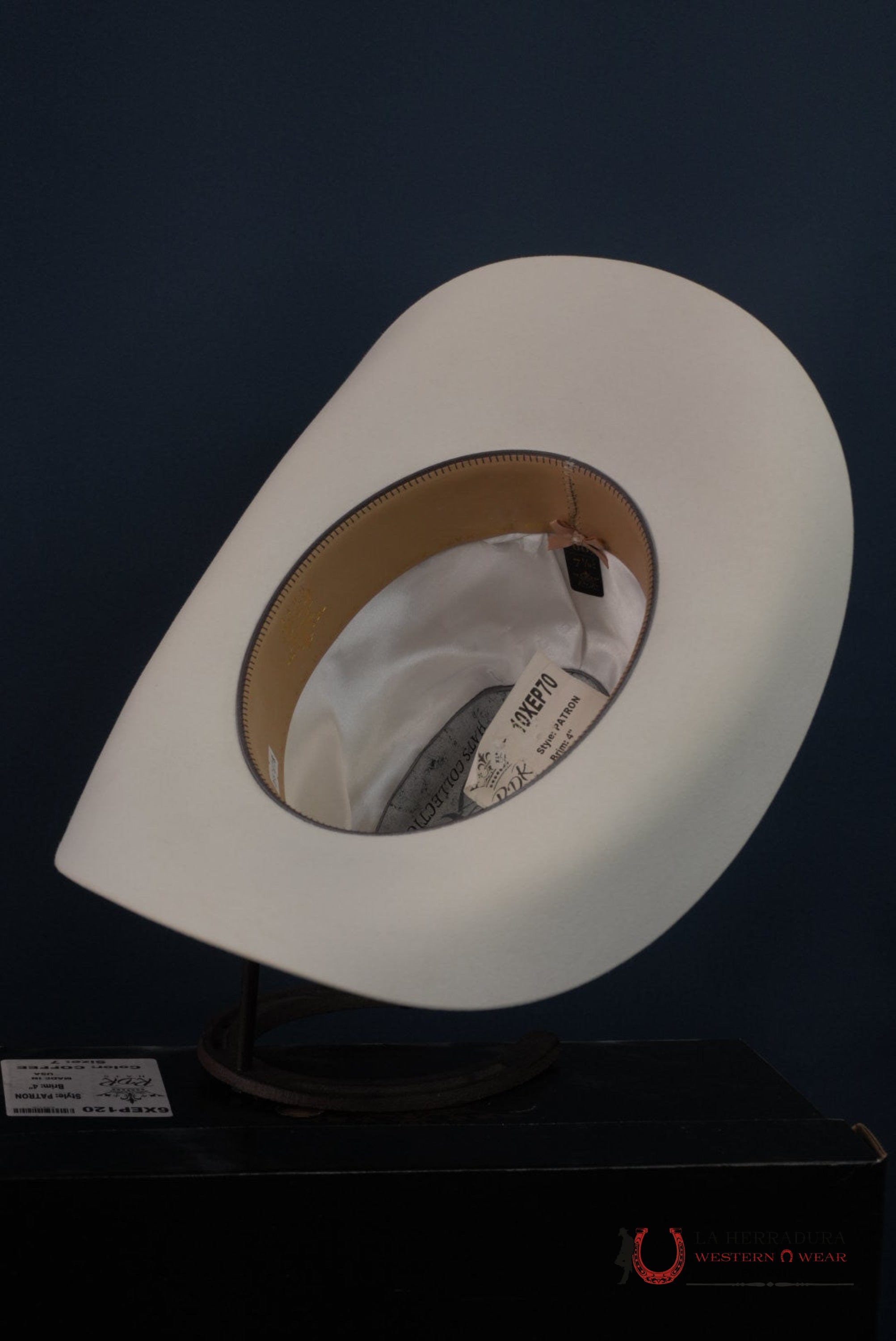 RDR 10X PATRON COWBOY HAT WHITE TALL CROWN TEJANA