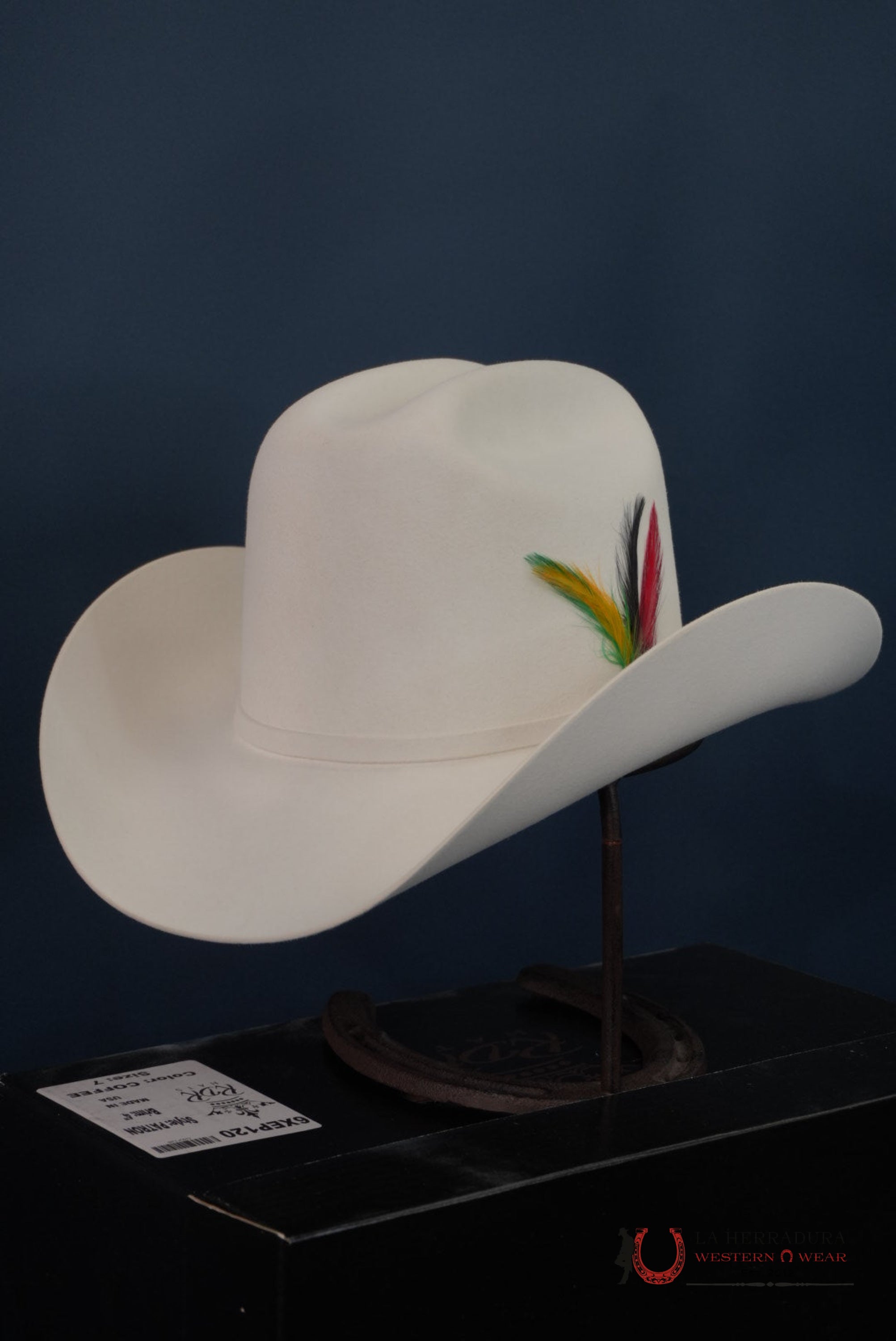 RDR 10X PATRON COWBOY HAT WHITE TALL CROWN TEJANA