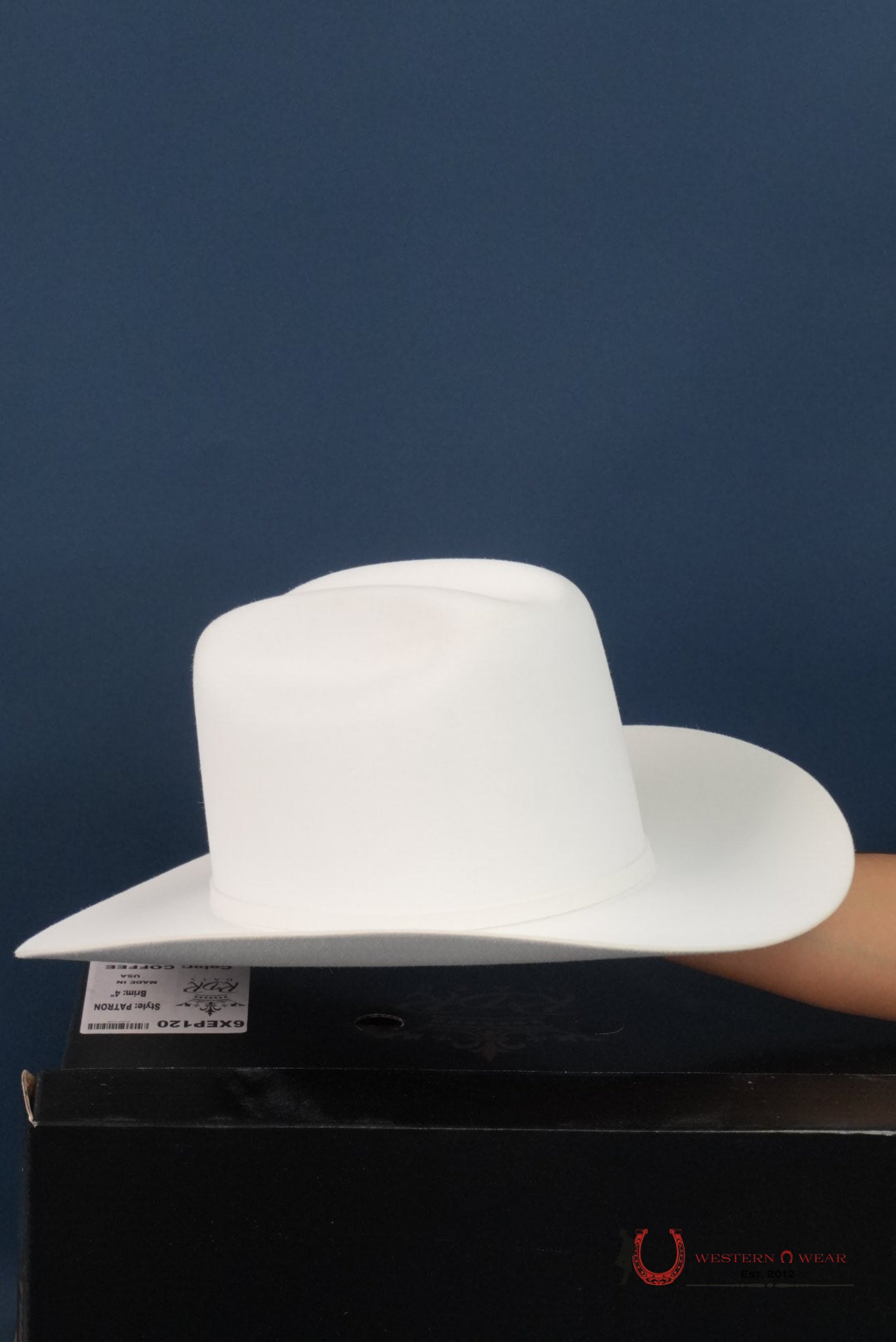 RDR COPA ALTA 6X EL PATRÓN BLANCO COWBOY HAT TEJANA