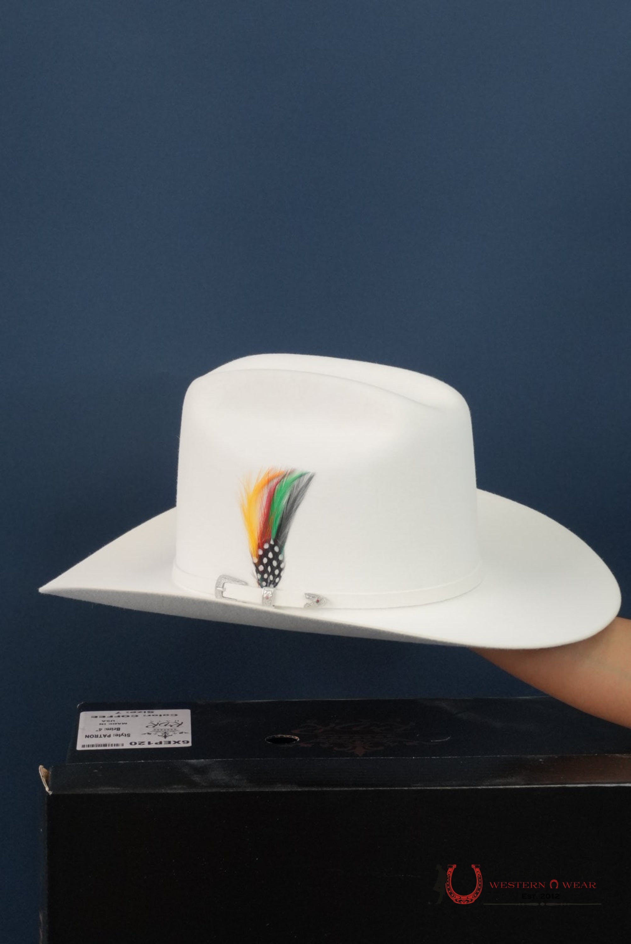 RDR COPA ALTA 6X EL PATRÓN BLANCO COWBOY HAT TEJANA