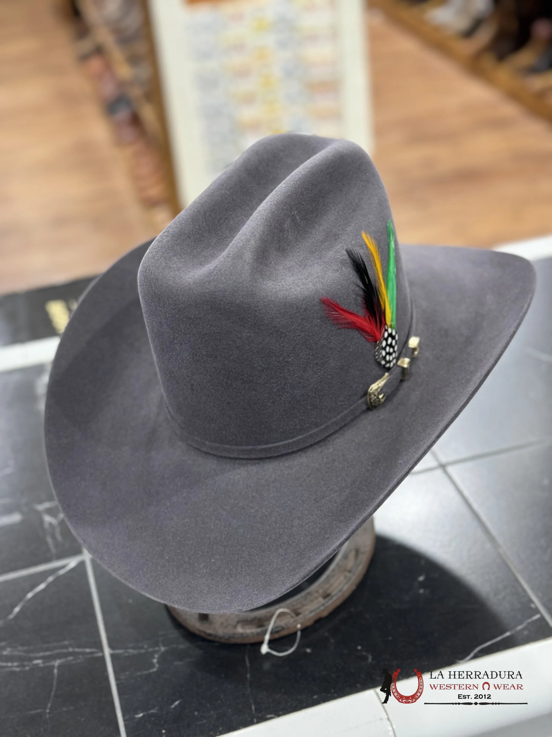 Rdr 6X Charcoal El Patrón Cowboy Hat Copa Alto Tejana