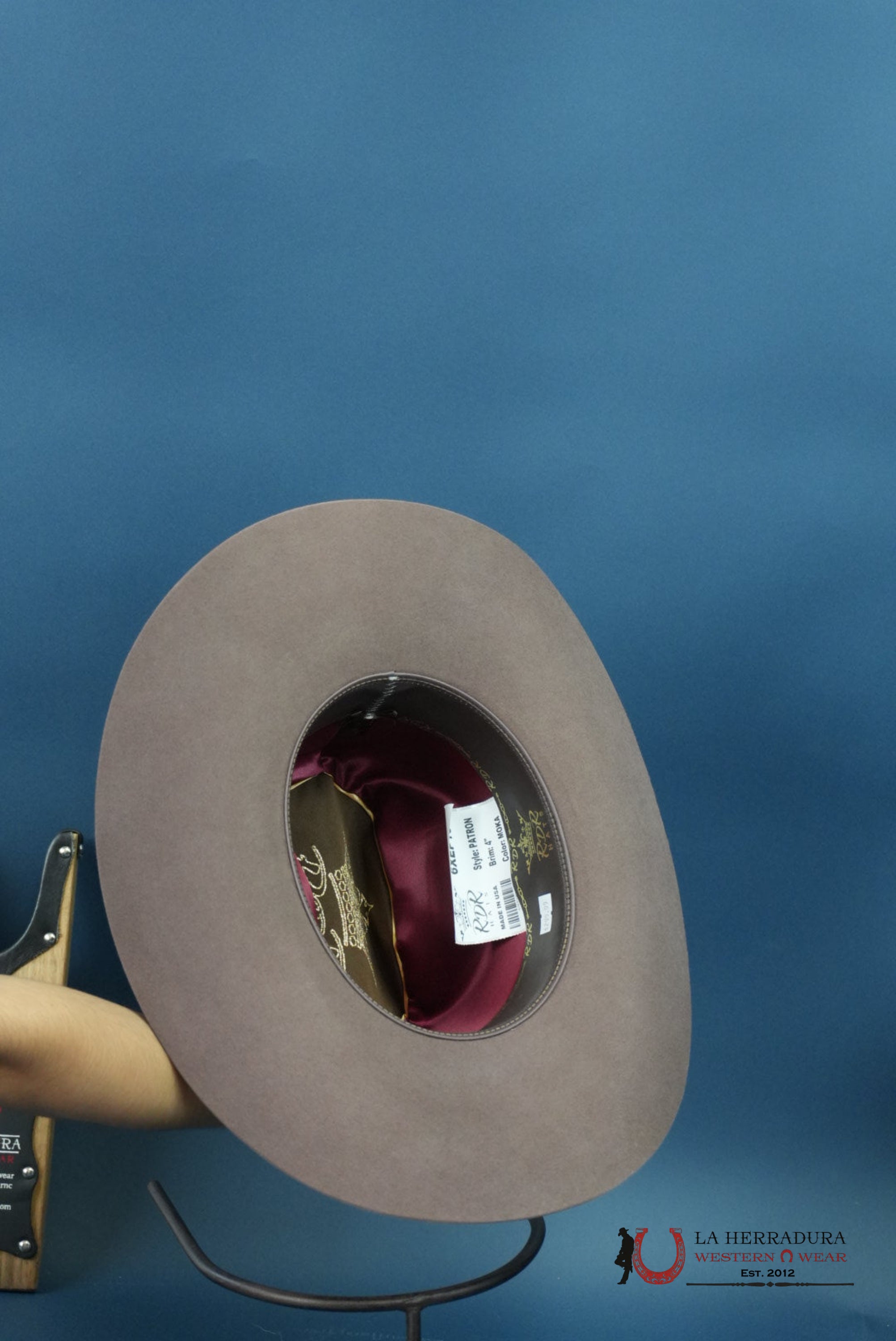 RDR COPA ALTA 6X EL PATRÓN COWBOY HAT OPEN CROWN MOKA TEJANA