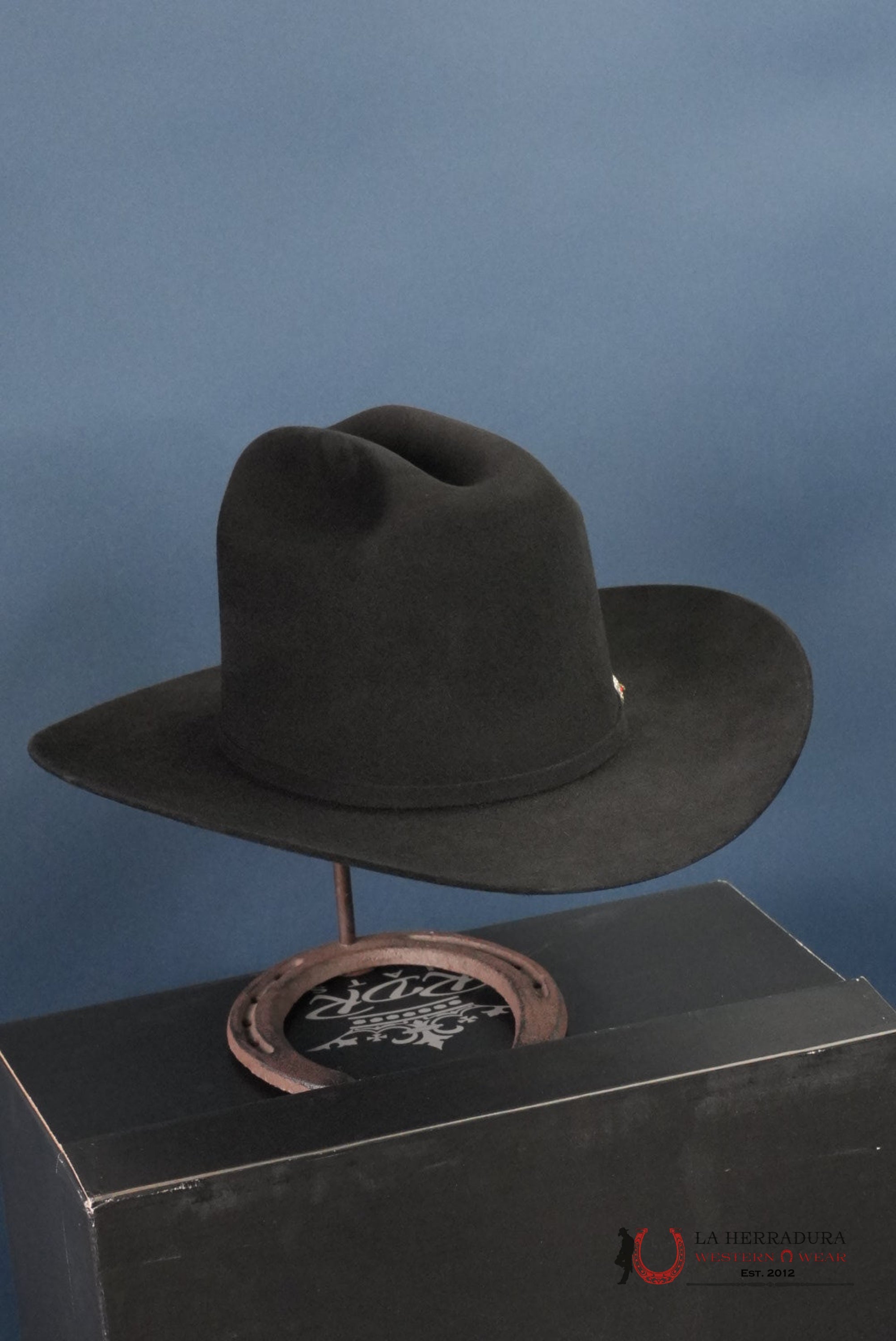 RDR COPA ALTA NEGRO 6X EL PATRÓN COWBOY HAT TEJANA