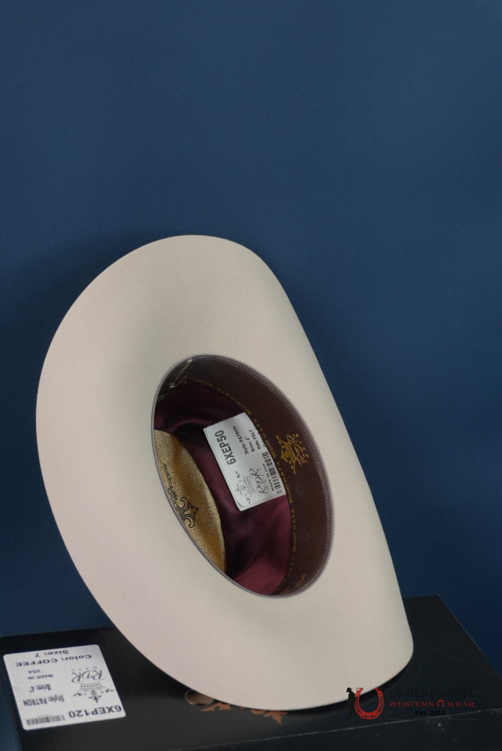 RDR COPA ALTA 6X EL PATRÓN COWBOY HAT SILVER BELLY TEJANA