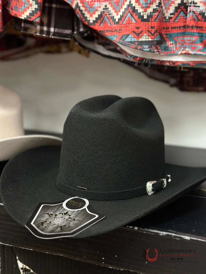 SOMBRERO DE FIELTRO DE COPA ALTA RDR KID BLACK ESTILO SINALOA