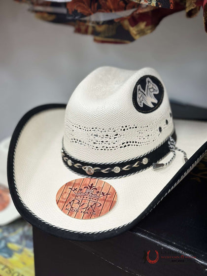 RDR GORRO PARA NIÑOS SOMBRERO DE PAJA DE CABALLO NEGRO