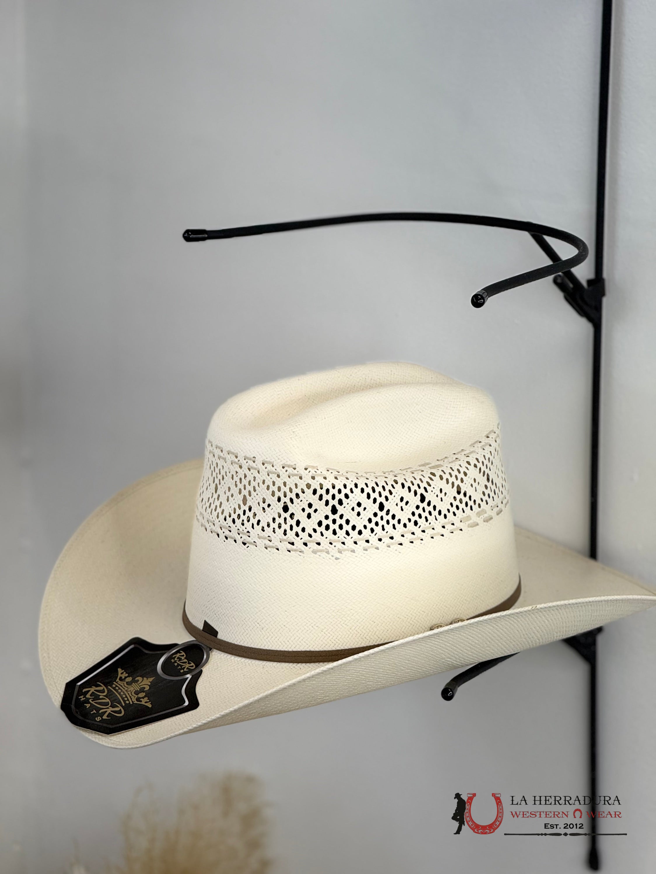 RDR STRAW HAT Copa alta 30x toquila cafe ala 3 3/4 TEJANA