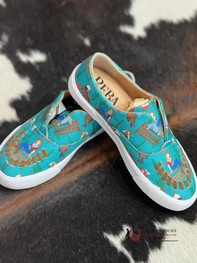 Reba Alice Turquoise Iconic Cowgirl Textile Zapatos Mujeres