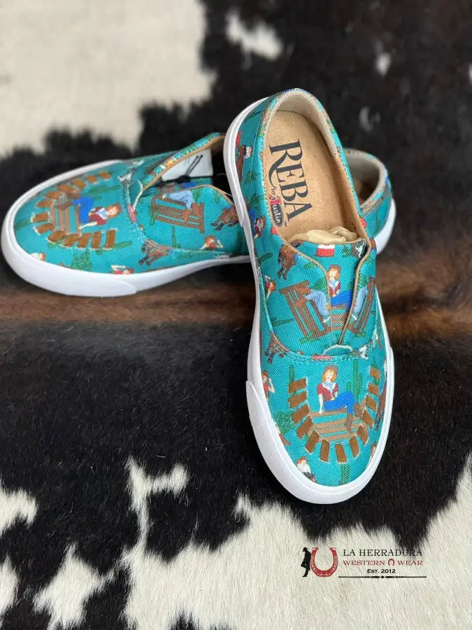 Reba Alice Turquoise Iconic Cowgirl Textile Zapatos Mujeres