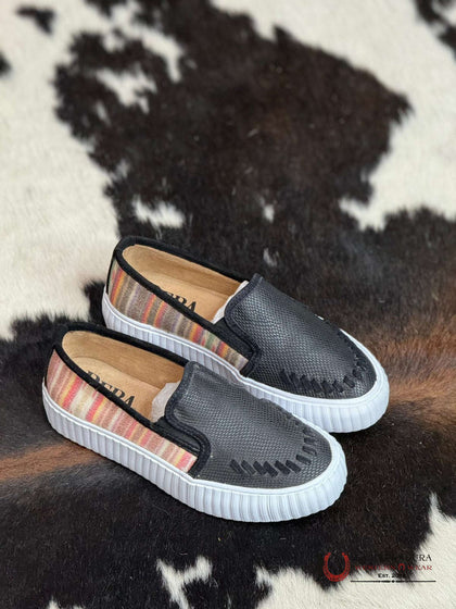 REBA PLATFORM BLACK LEATHER UPPER BALANCE