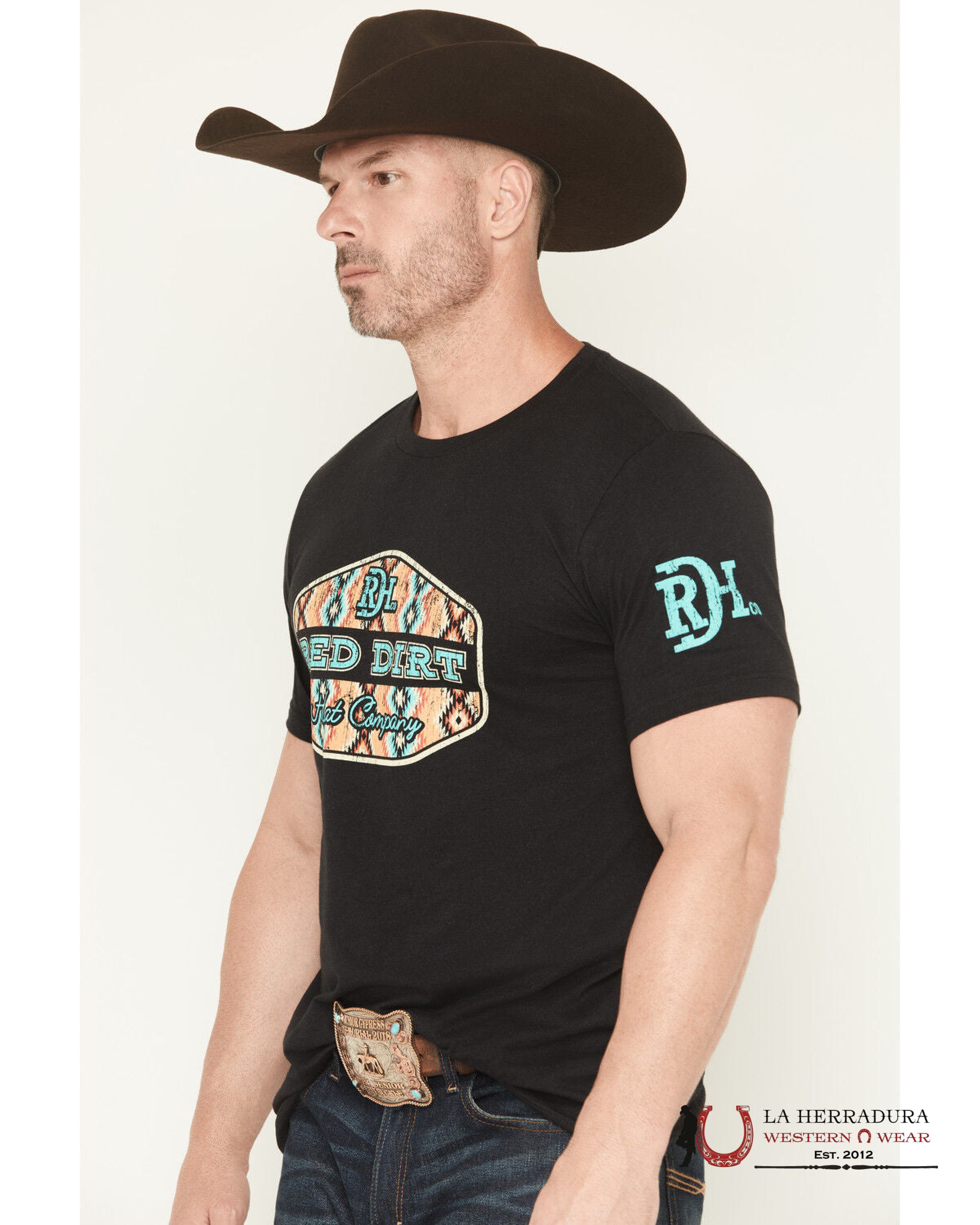 RED DIRT HAT CO. -FREE REIN TSHIRT CN6422000BLH1A2 ROPA HOMBRES