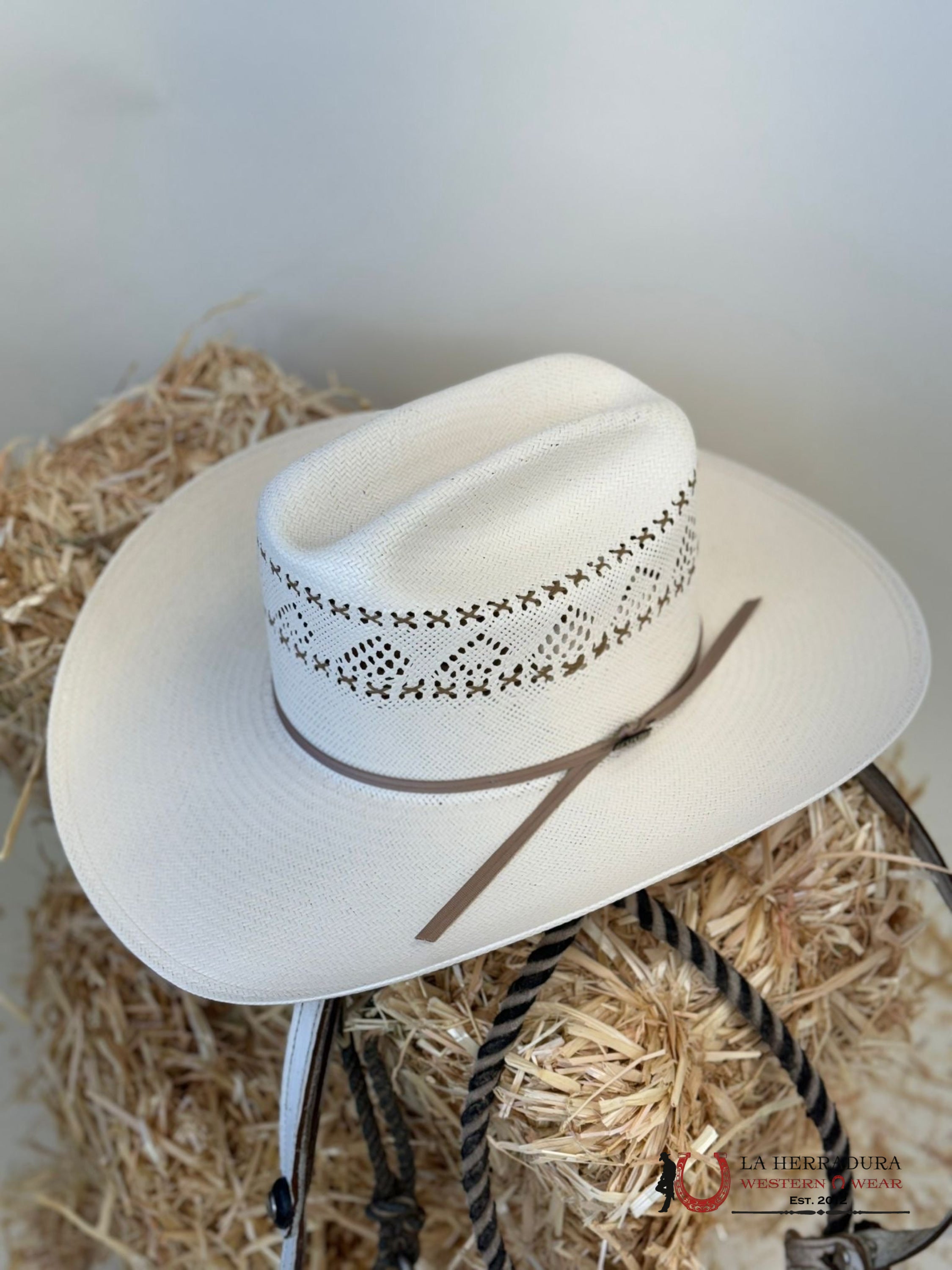 Resistol Natural Black Ridge 20X Straw Hat Tejana
