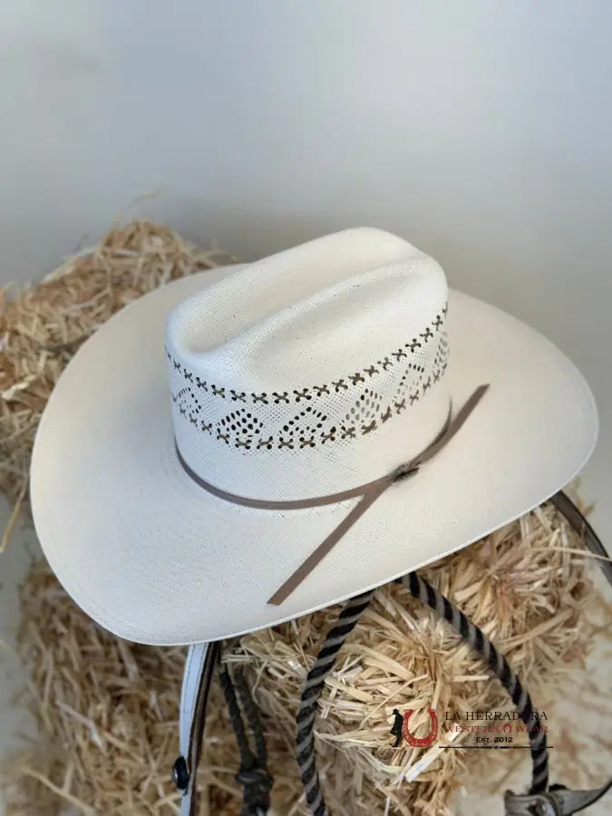 Resistol Natural Black Ridge 20X Straw Hat Tejana