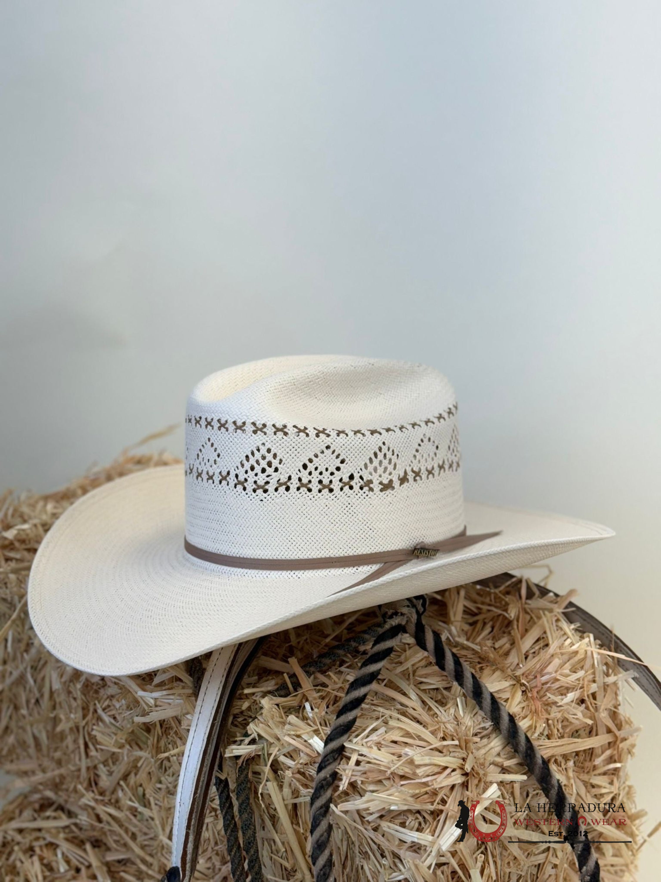 Resistol Natural Black Ridge 20X Straw Hat Tejana