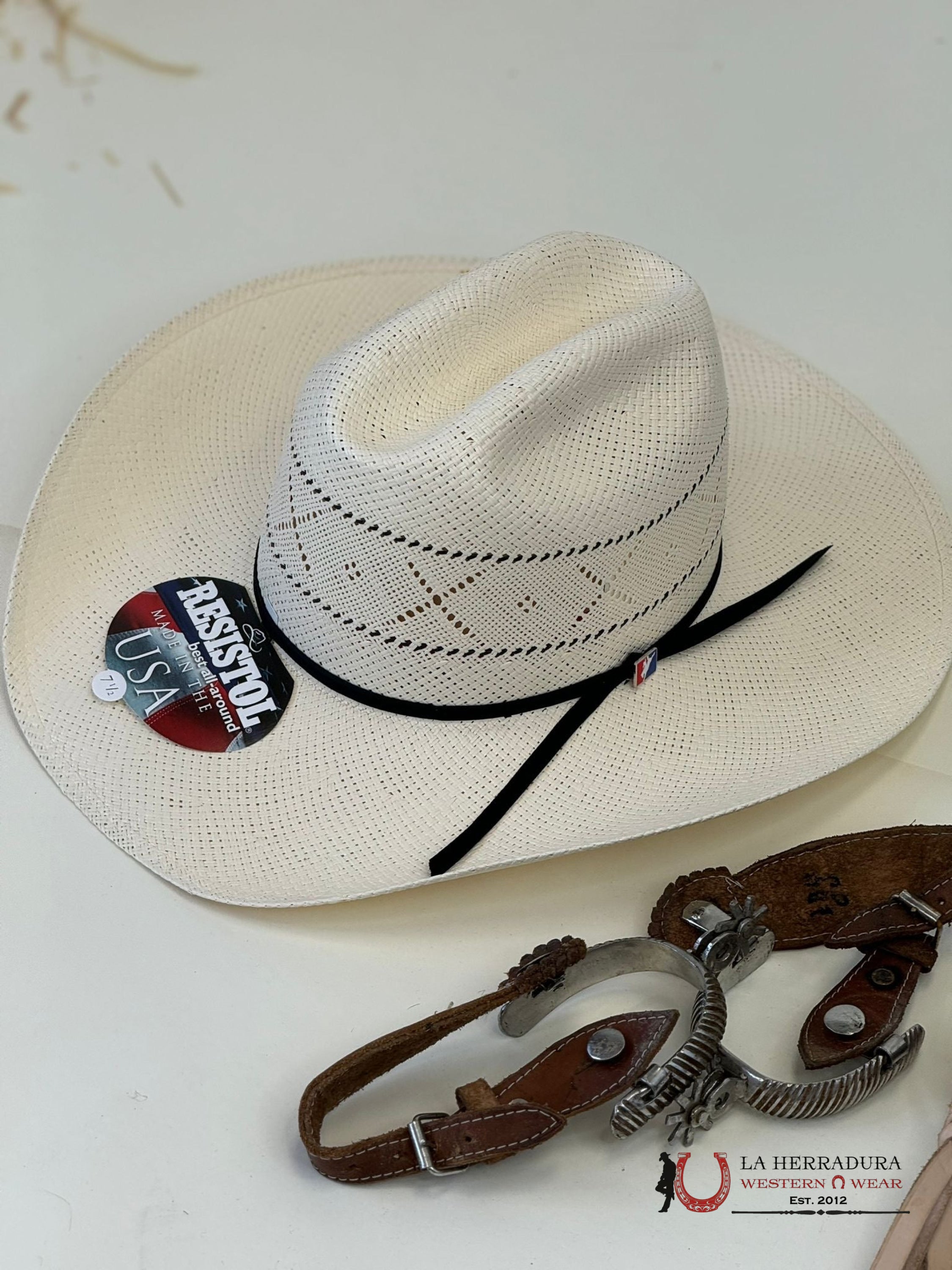 Resiston Ivory Grey Rusty 20X Straw Hat Tejana
