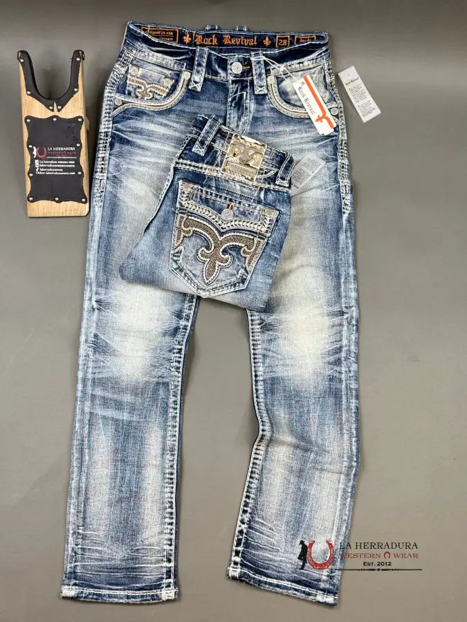 Revival Mens Jeans Jaydy Straight Ropa Hombres