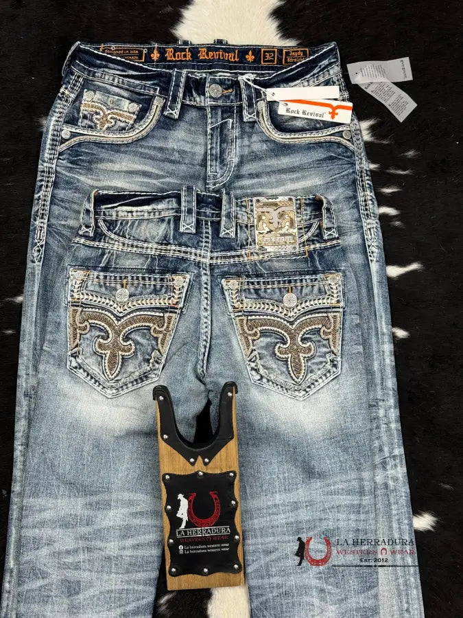 Revival Mens Jeans Jaydy Straight Ropa Hombres