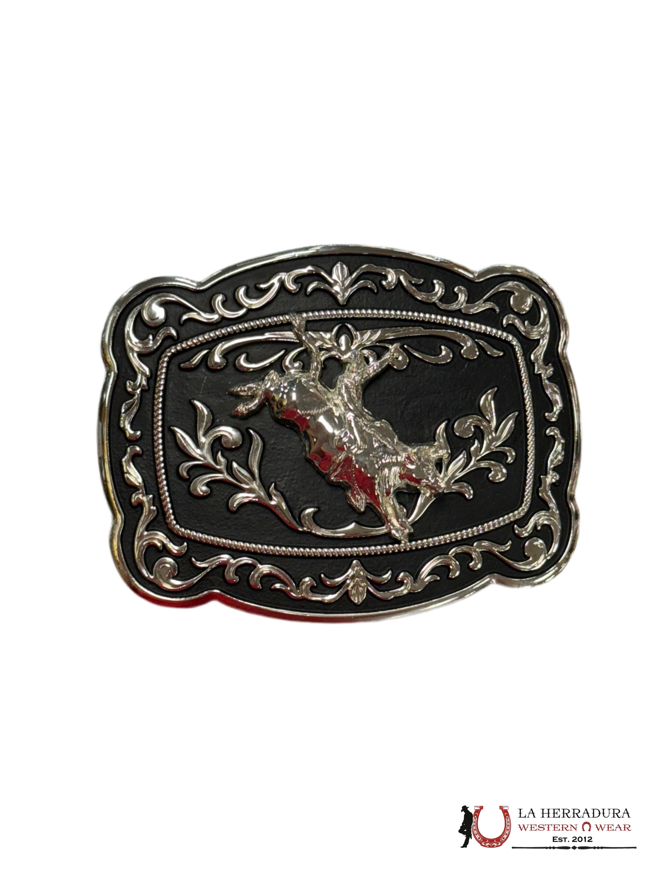 RIDING COWBOY BLACK DETAILS SQUARE BUCKLE ACCESORIOS
