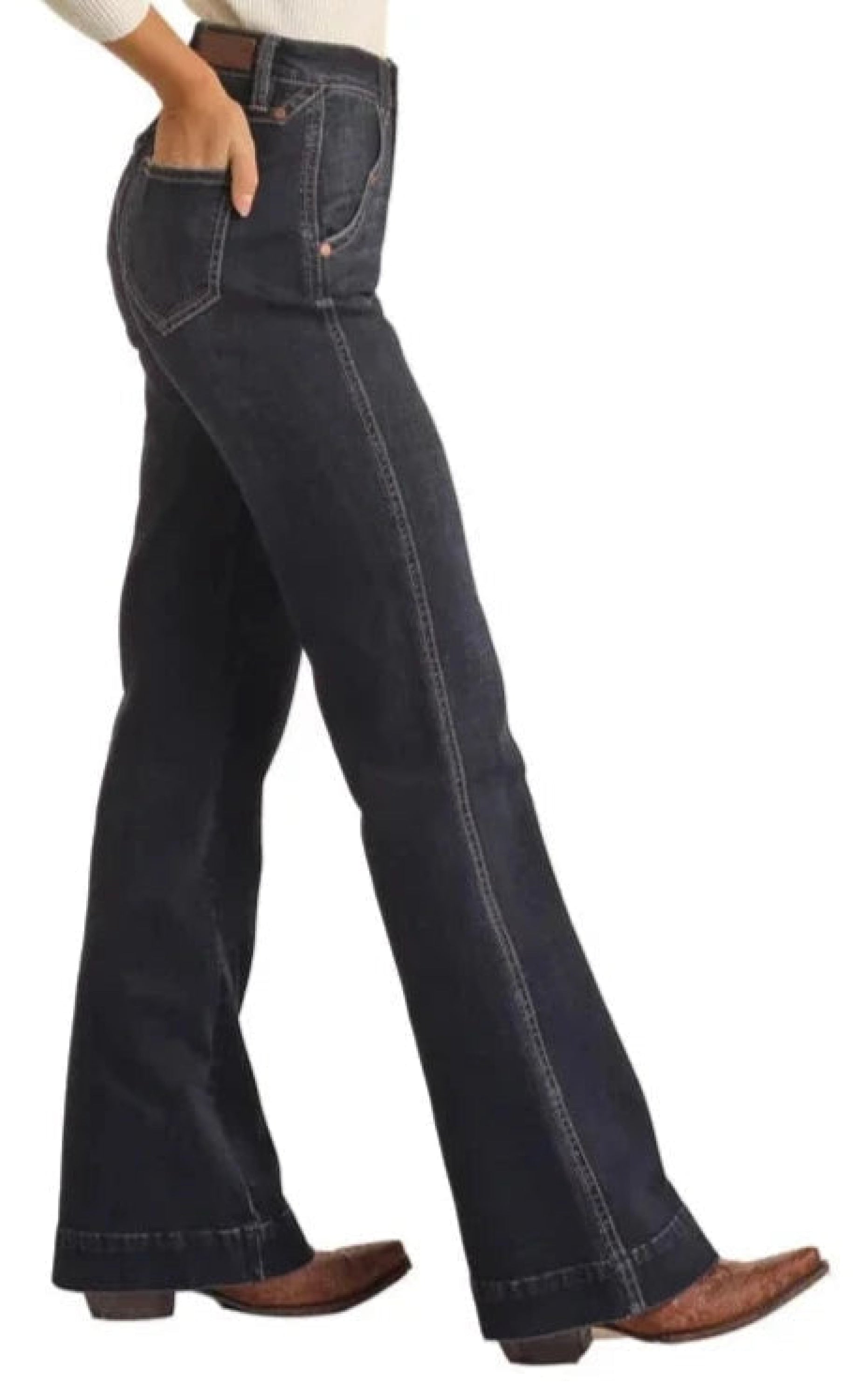 ROCK AND ROLL DARK WASH RRWD5HR0GJ ROCK&ROLL JEANS WOMEN