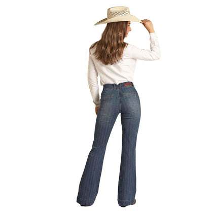 ROCK AND ROLL DARK WASH TROUSER- RRWD5HR0SK