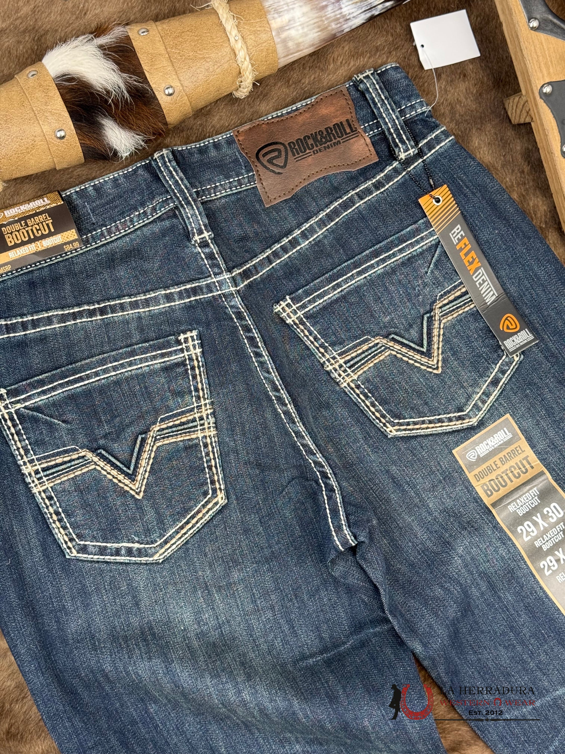 ROCK AND ROLL Double Barrel Bootcut Medium Vintage Raised - 4813 ROPA HOMBRES