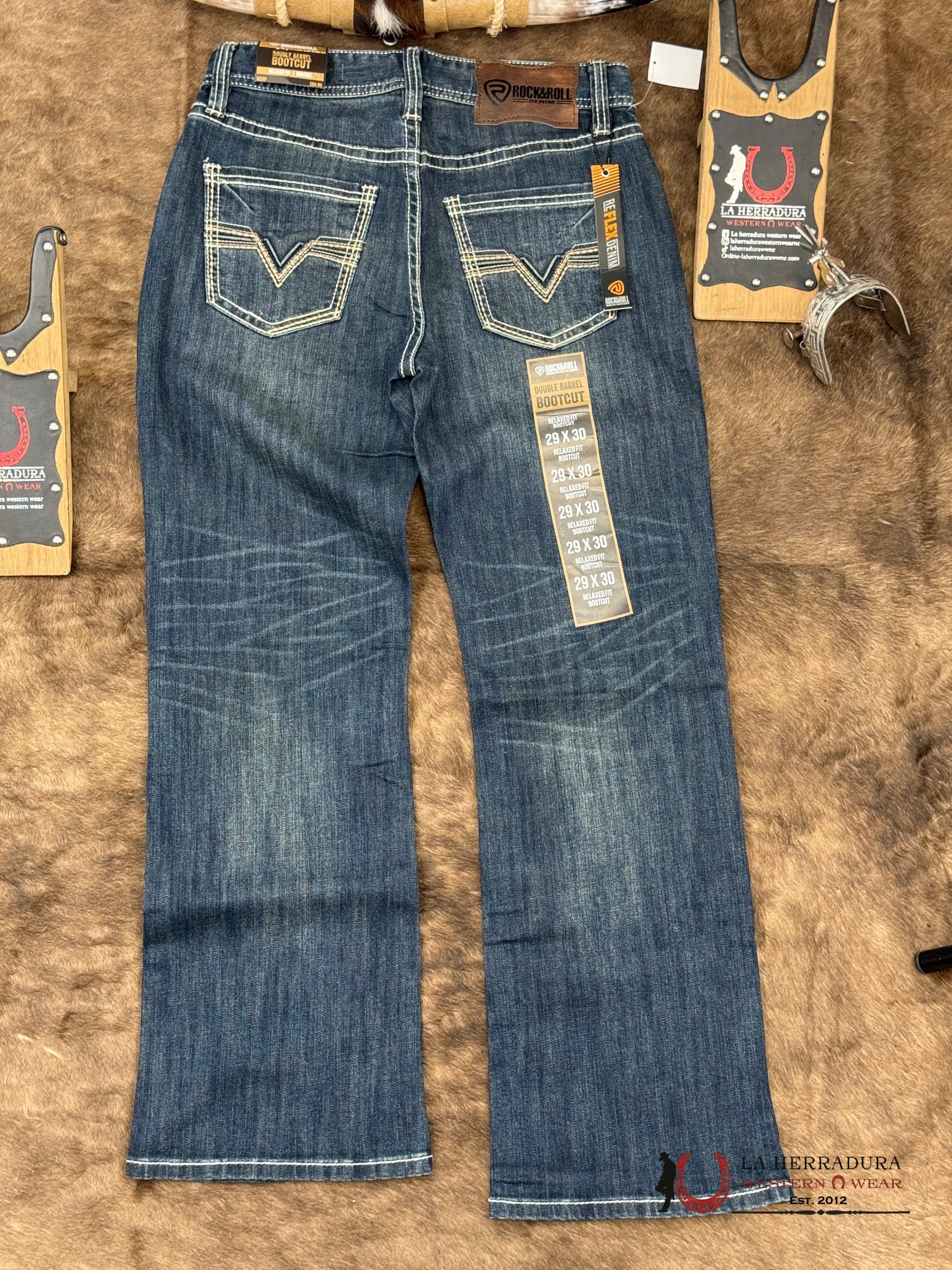 ROCK AND ROLL Double Barrel Bootcut Medium Vintage Raised - 4813 ROPA HOMBRES