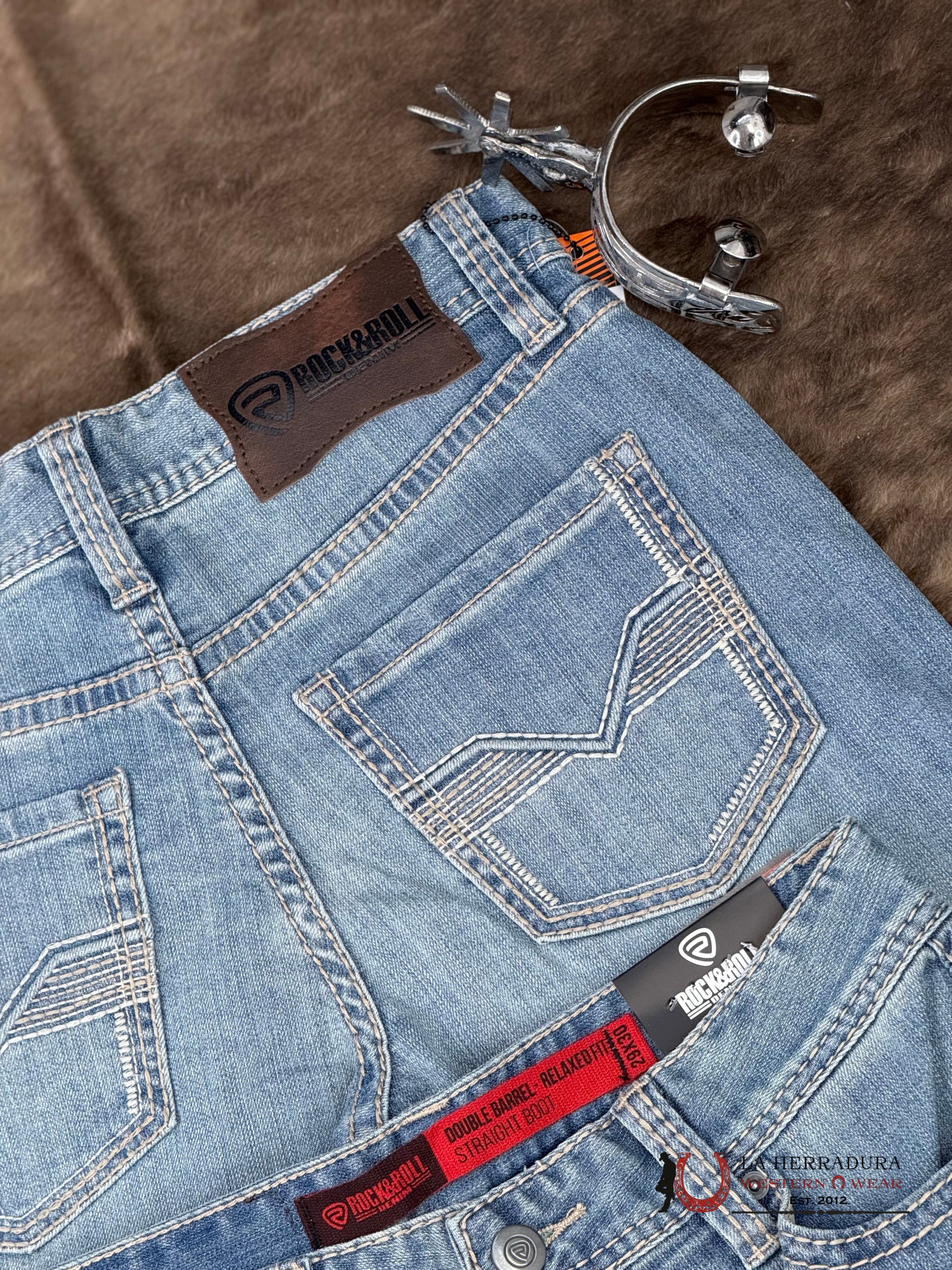 ROCK AND ROLL DOUBLE BARREL STRAIGHT BOOT RELAXED FIT LIGHT VINTAGE - 6125 ROPA HOMBRES