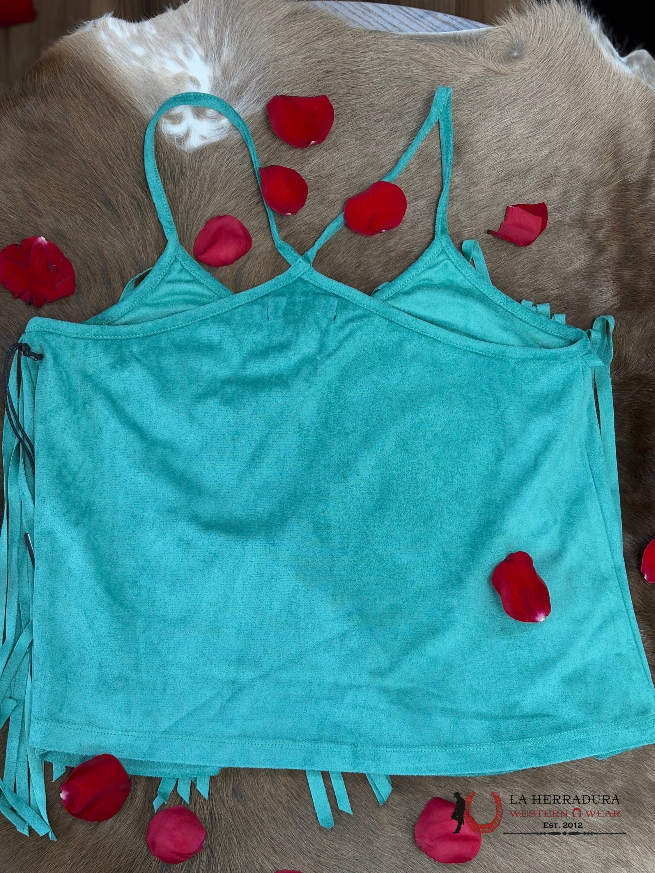 Rock And Roll Green French Tank Top Shirt ROPA MUJERES