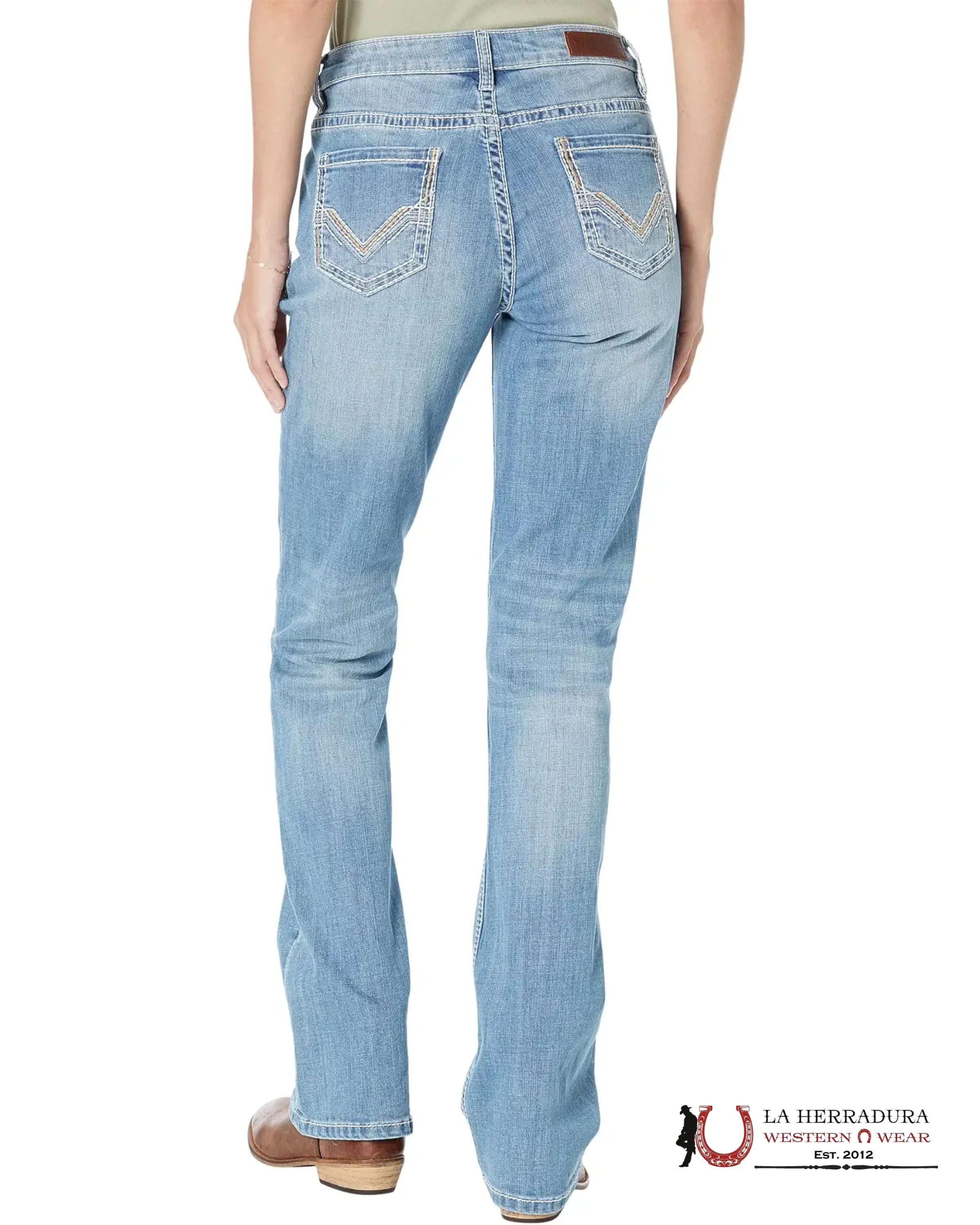 ROCK AND ROLL LIGHT VINTAGE IVORY KHAKI RIDING BOOT CUT JEAN RRWD4RRZT5 ROCK&ROLL JEANS WOMEN