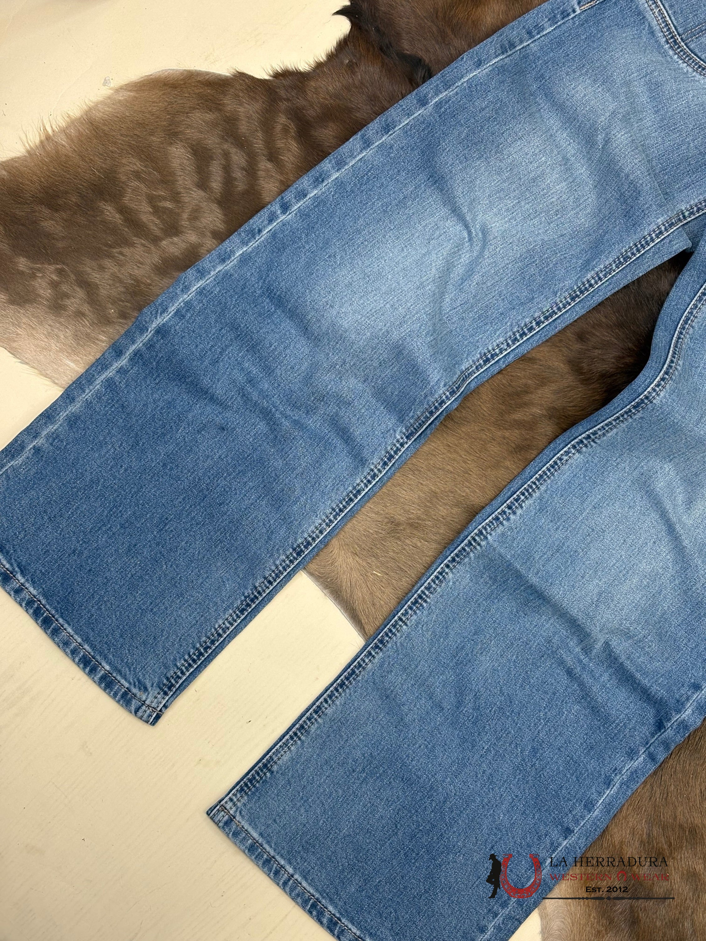 ROCK AND ROLL Medium Vintage Belted Relaxed Flare Jeans Wonens - 6063 ROCK&ROLL JEANS WOMEN