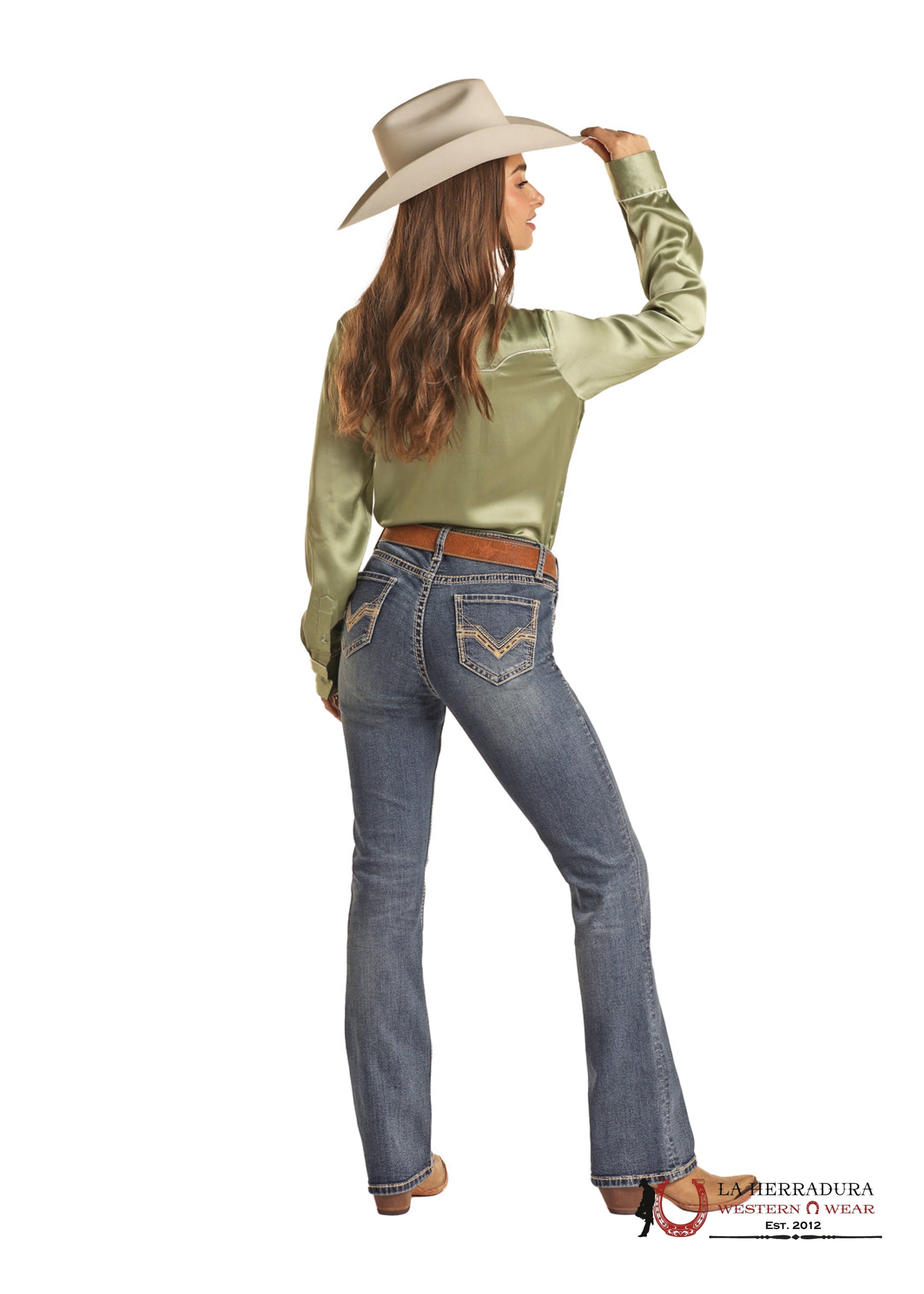 ROCK AND ROLL MEDIUM VINTAGE CHEETAH APPLIQUÉ EMBROIDERY RIDING BW4RD02458 ROCK&ROLL JEANS WOMEN