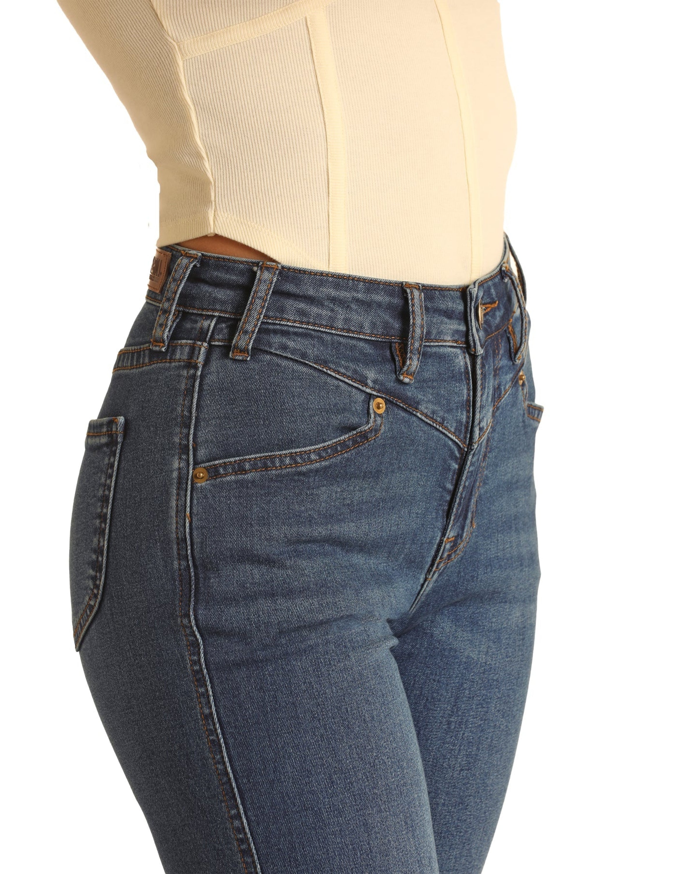 ROCK AND ROLL MEDIUM WASH TROUSER- RRWD5HR1B0 ROCK&ROLL JEANS WOMEN