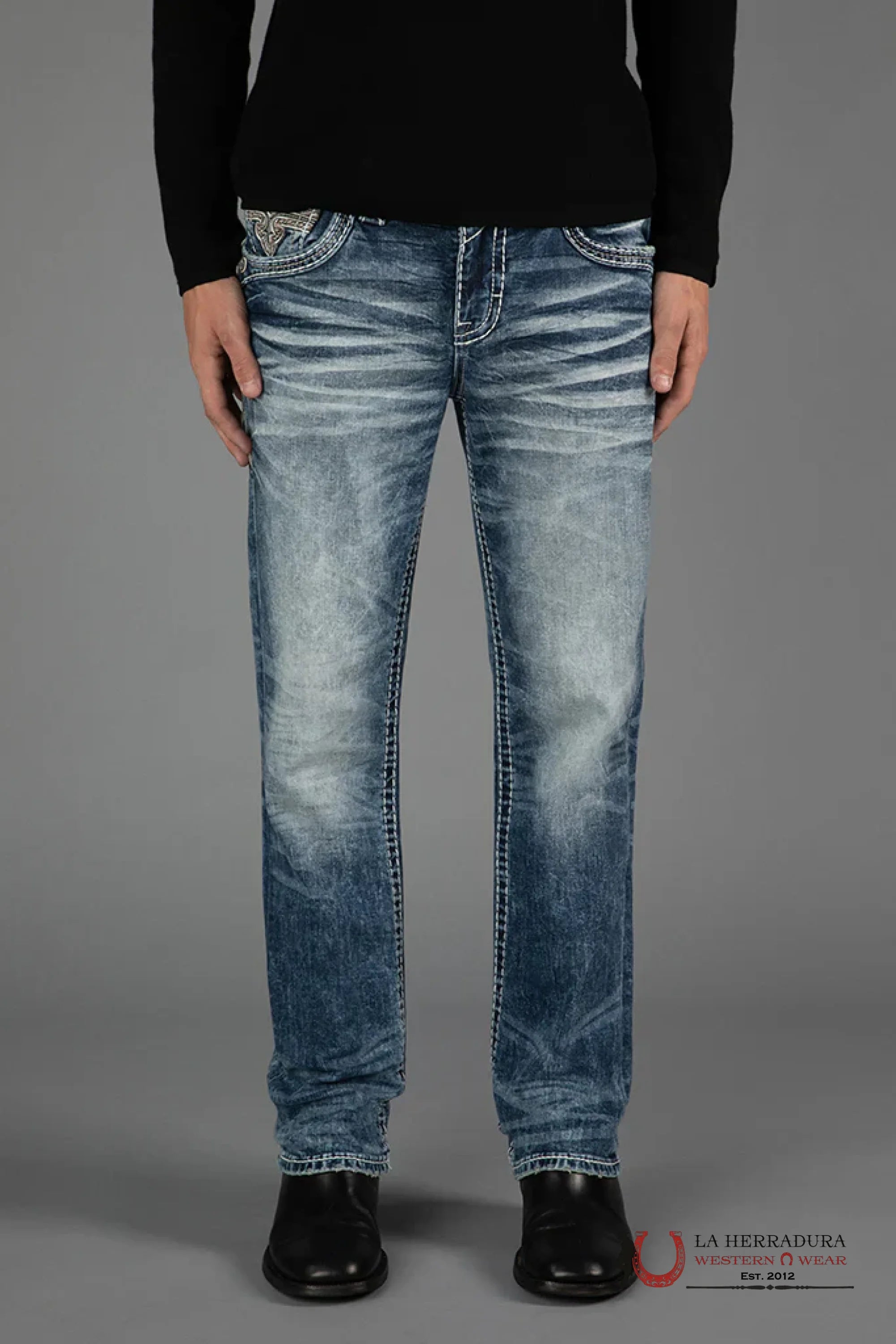 ROCK REVIVAL JAXSON STRAIGHT JEAN ROPA HOMBRES