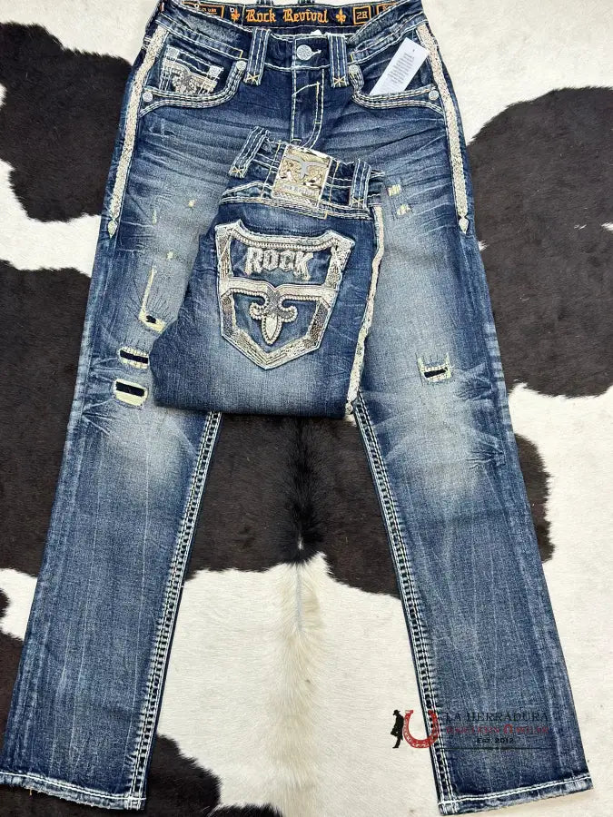 Rock Revival Kylan Straight Jean Ropa Hombres