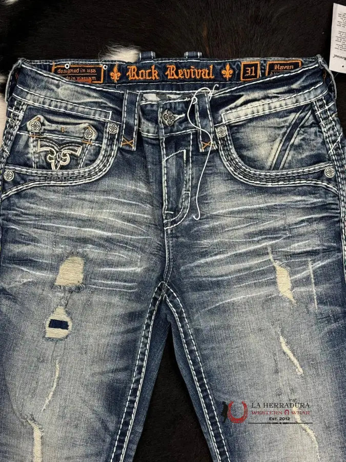 Rock Revival Mens Jeans Haven Straight Ropa Hombres