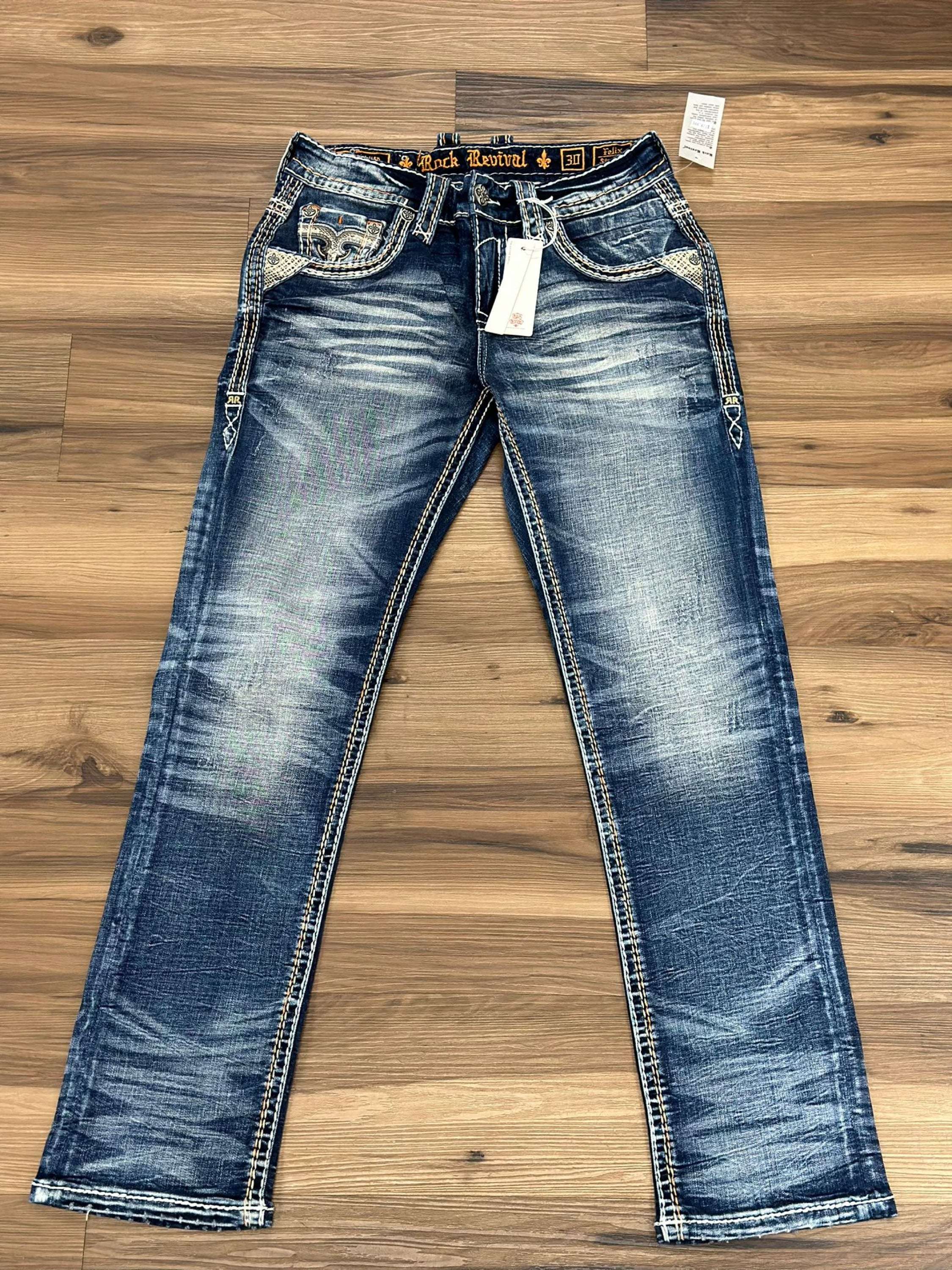 Rock Revival Mens Jeans In Style Felix Straight Ropa Hombres