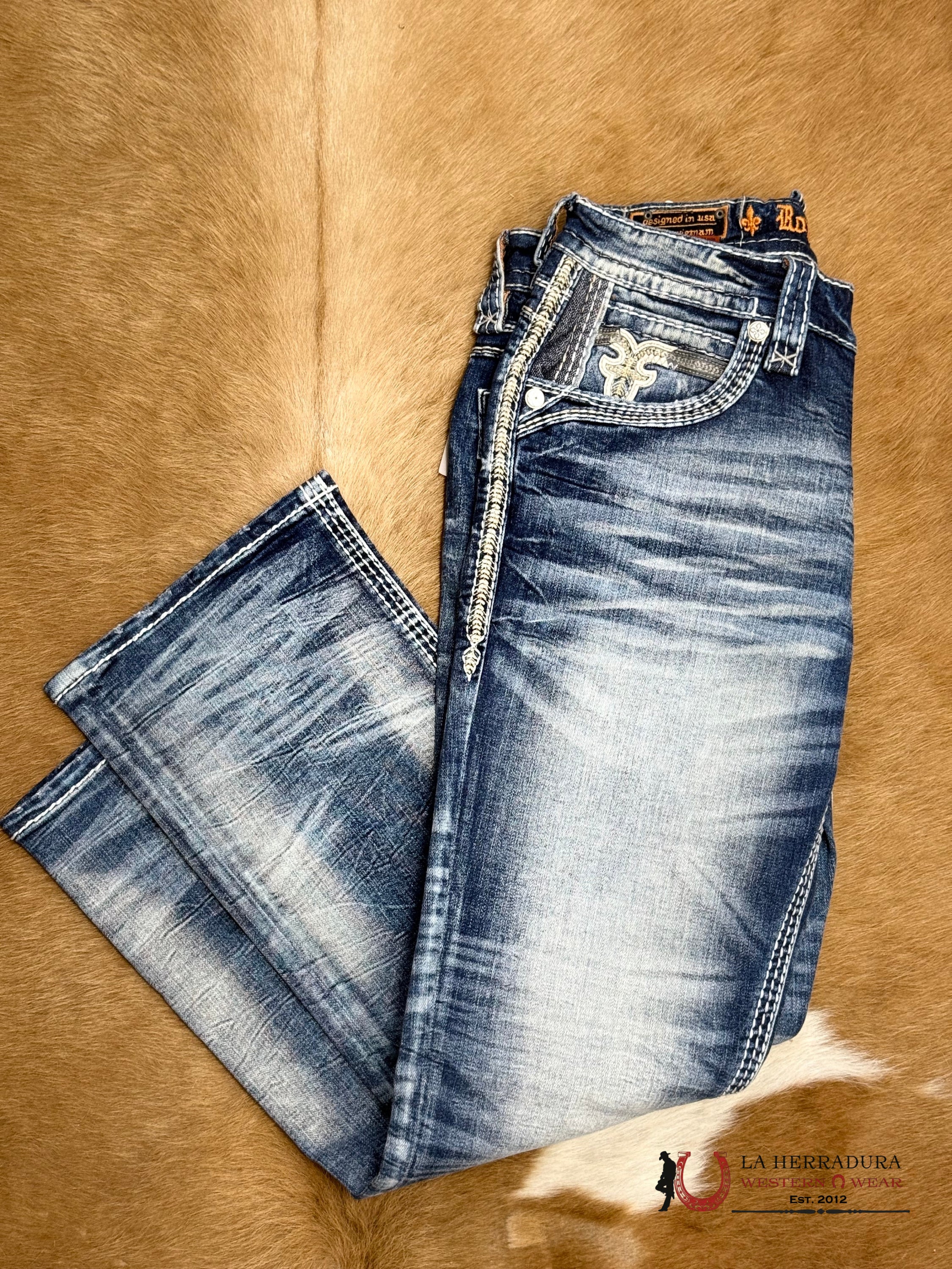ROCK REVIVAL MENS JEANS TAD BOOT CUT ROPA HOMBRES